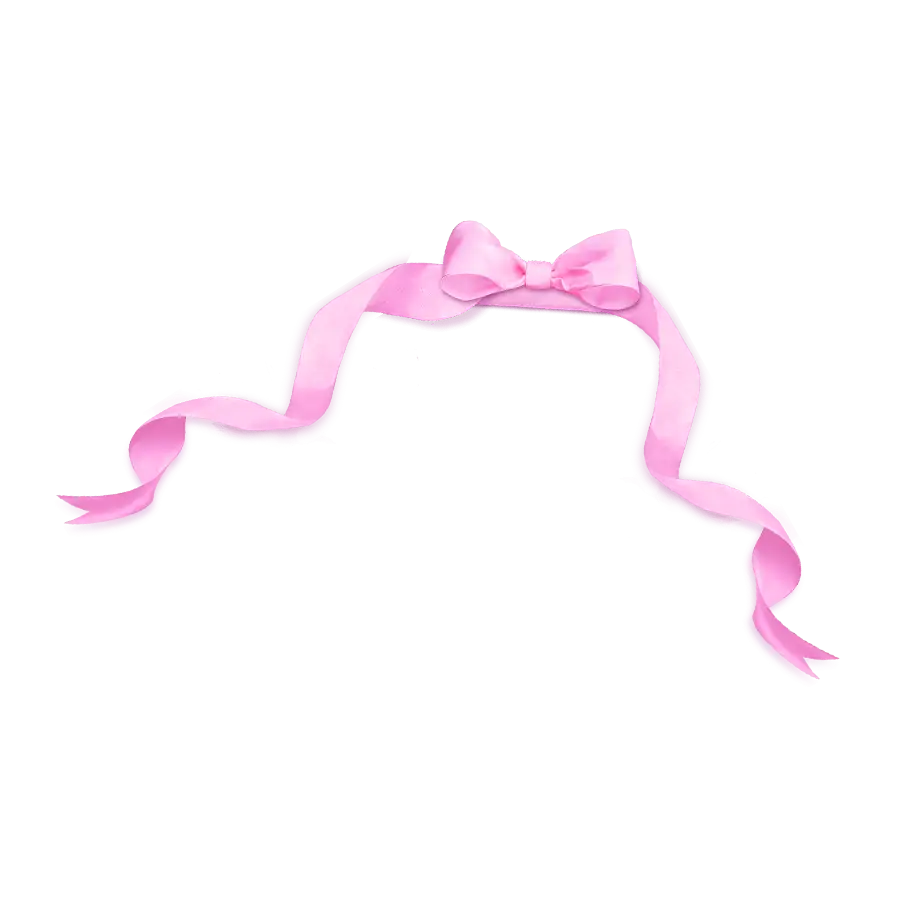 Delicate Pink Ribbon Bow Decoration