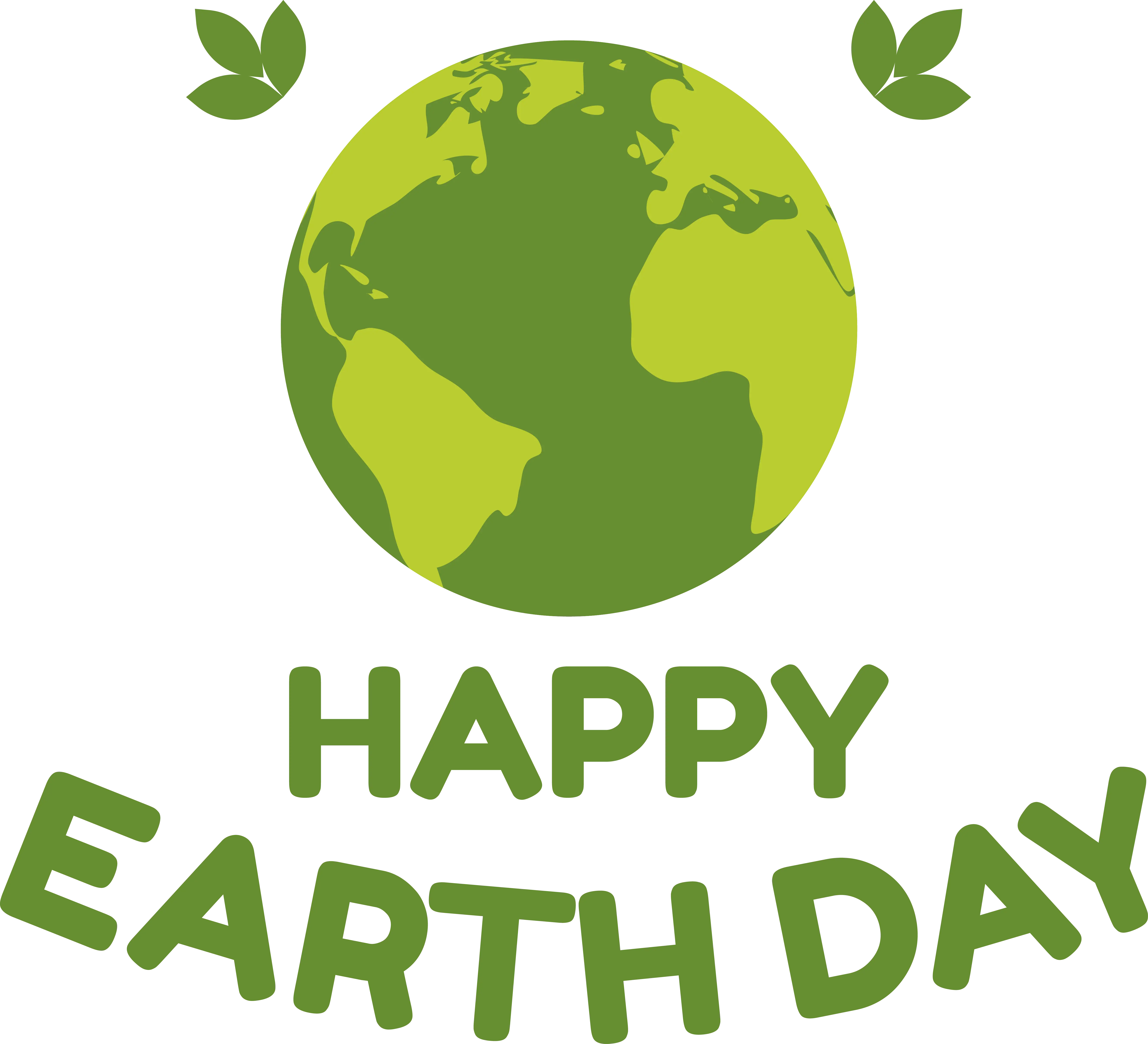 Green Earth Day Illustration with Nature Theme