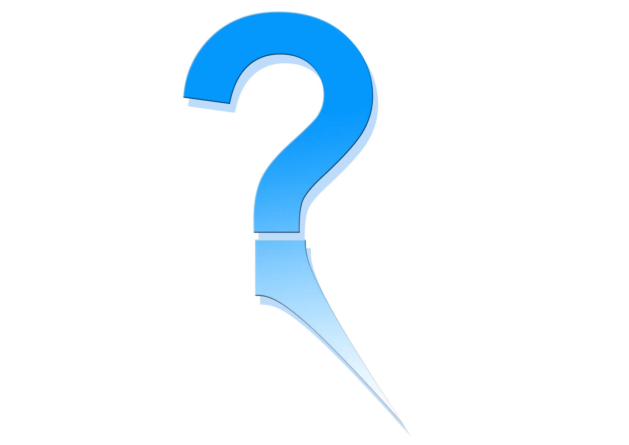 Blue Gradient Question Mark Symbol