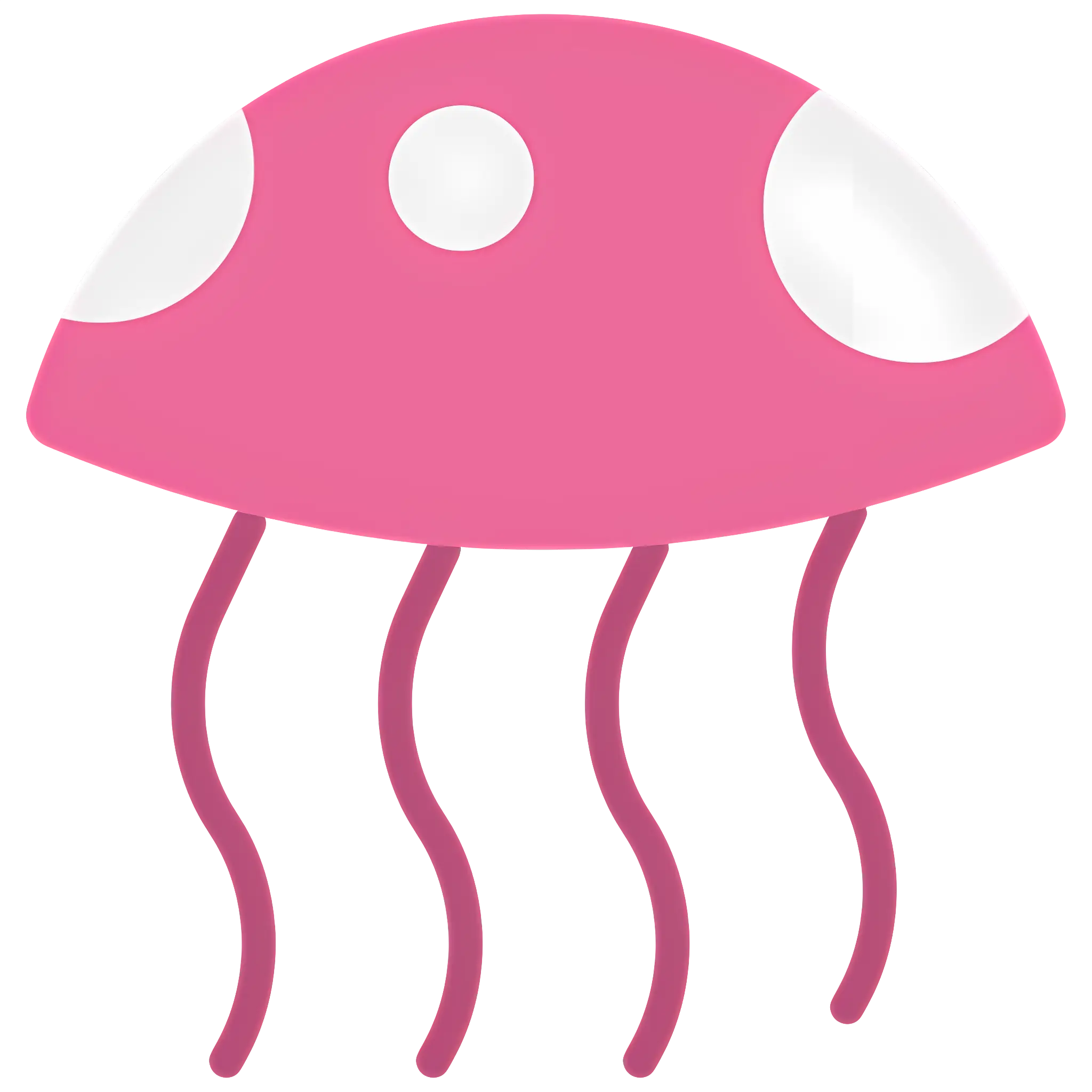 Pink Cartoon Jellyfish Illustration