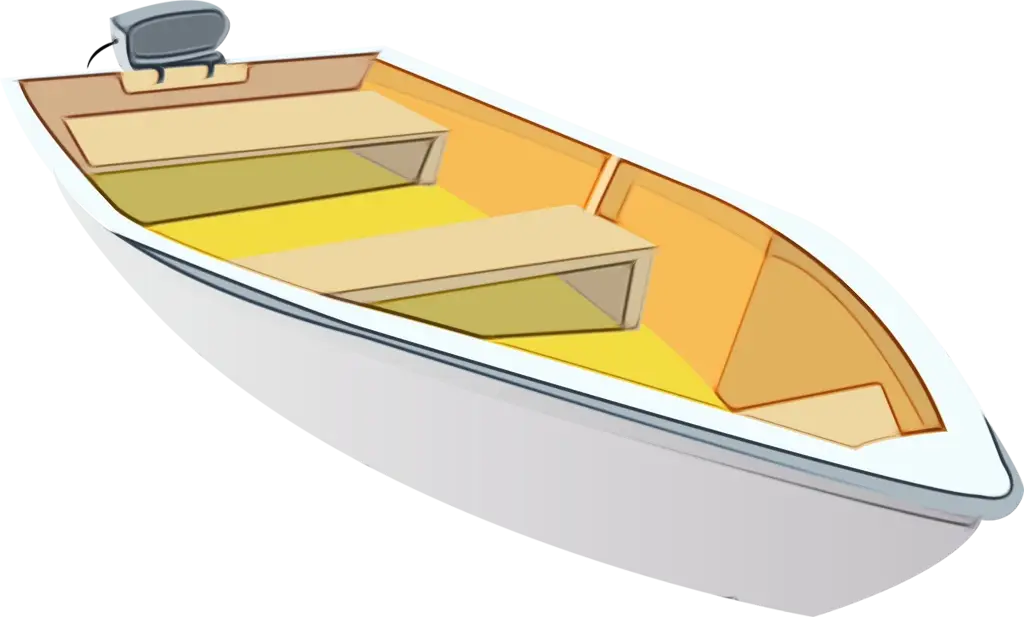 Illustration of Yellow Wooden Boat
