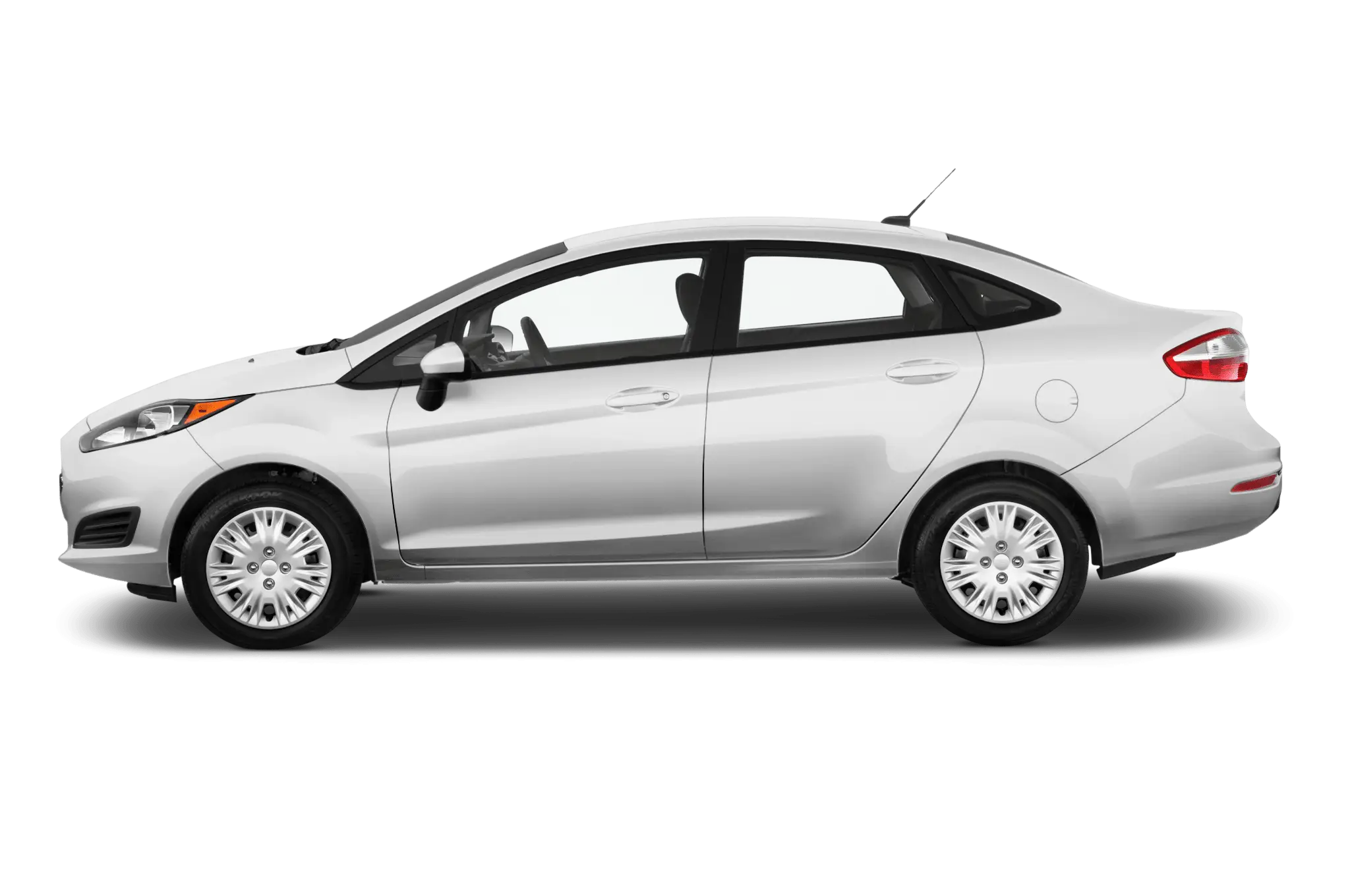 Silver Sedan Car Side View