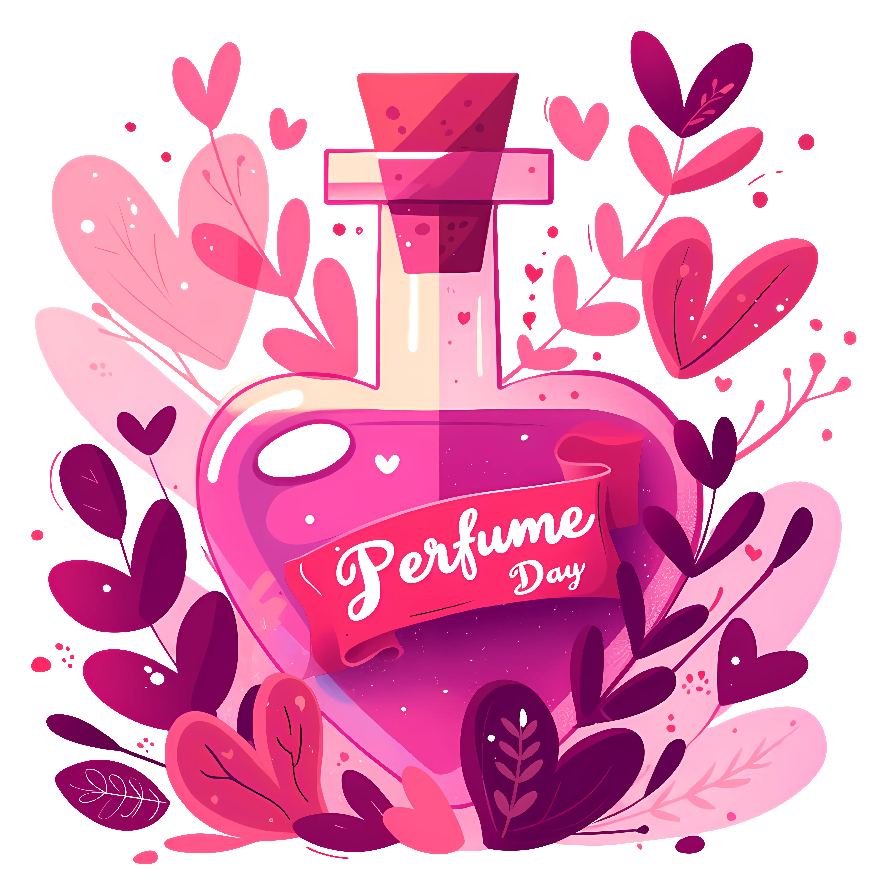 Perfume Bottle with Hearts