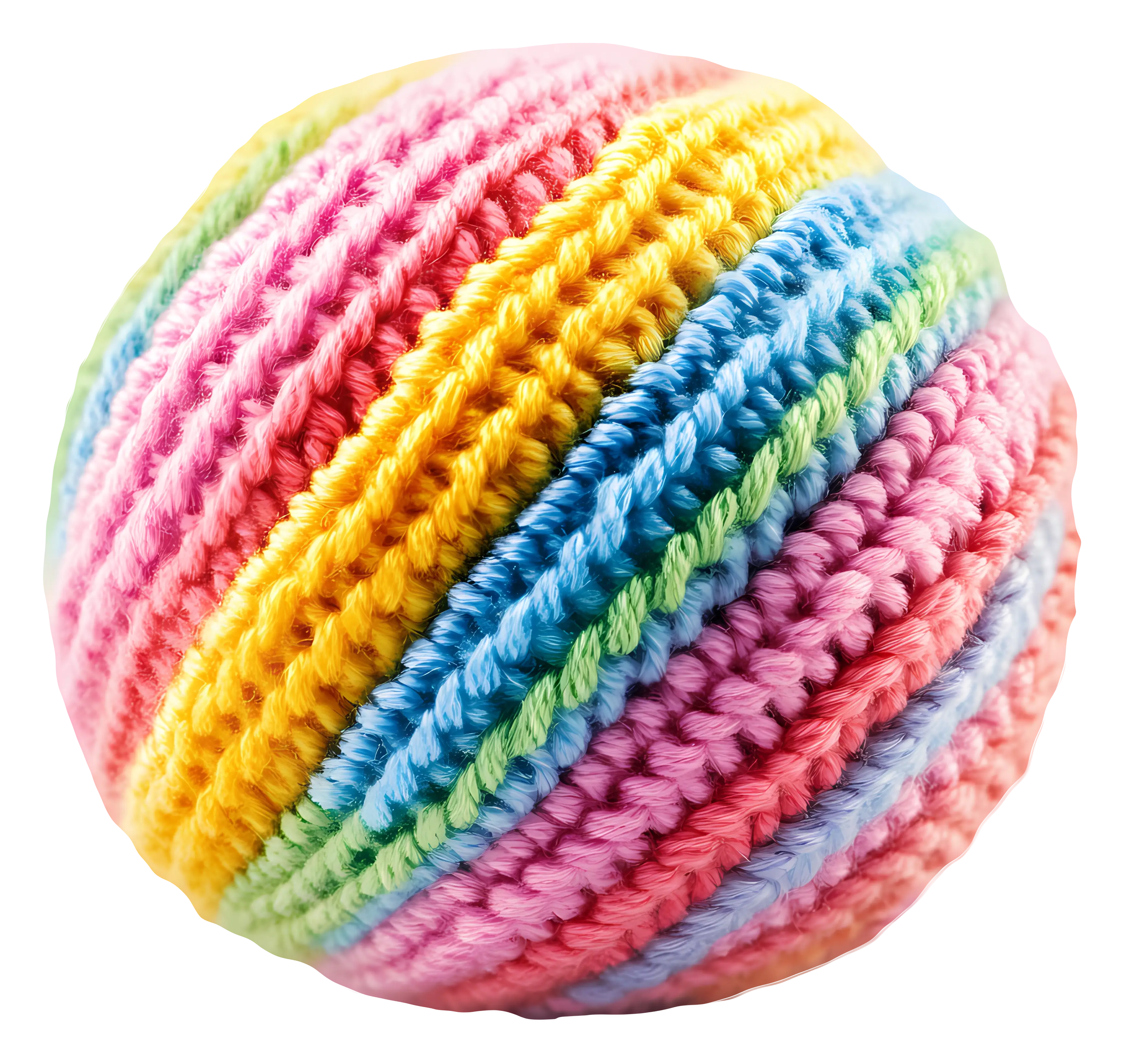 Colorful knitted ball