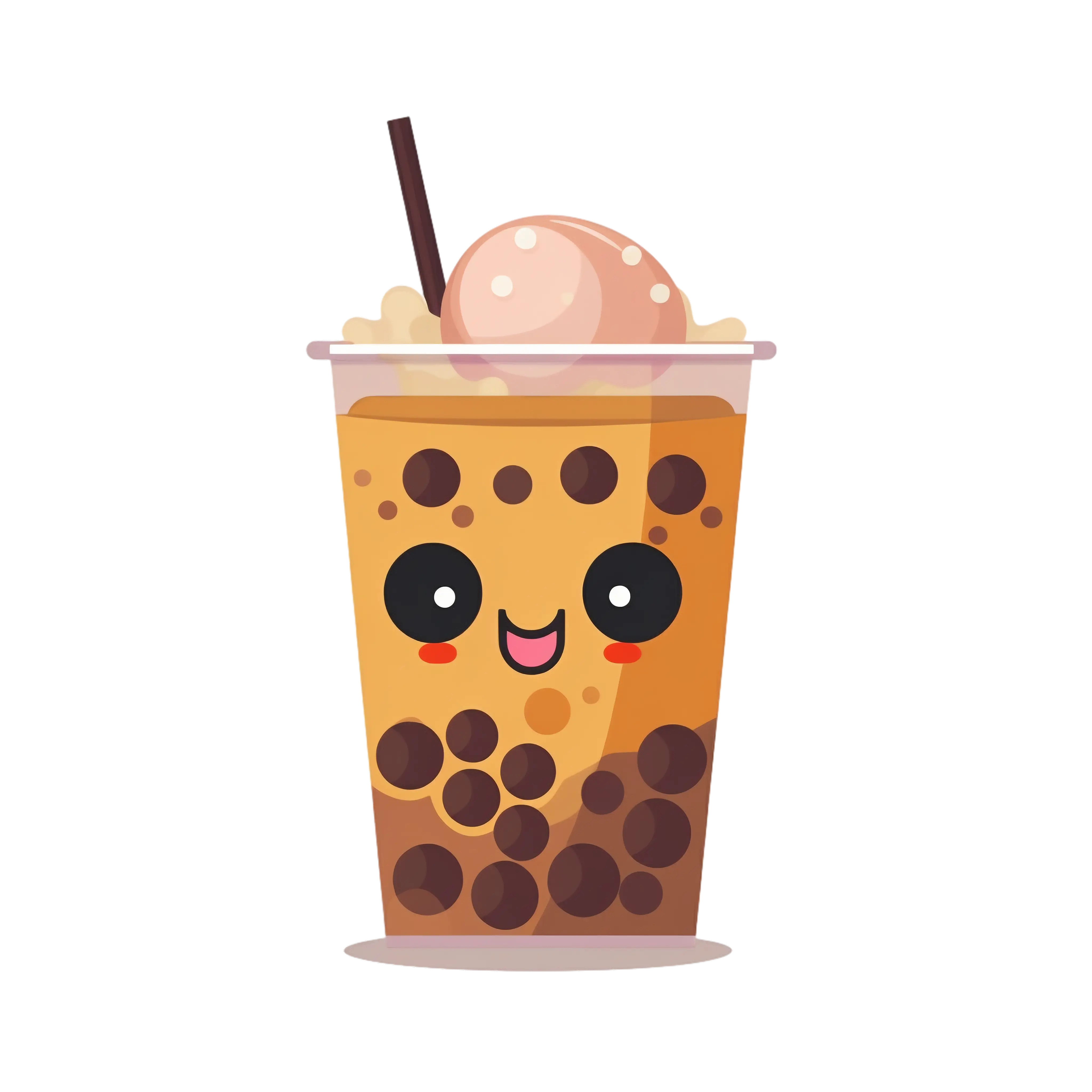 Cute Bubble Tea Cartoon Drawing