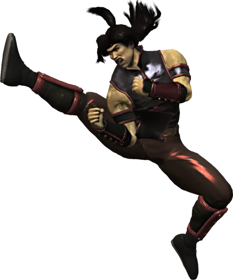 Martial Artist Performing a High Kick
