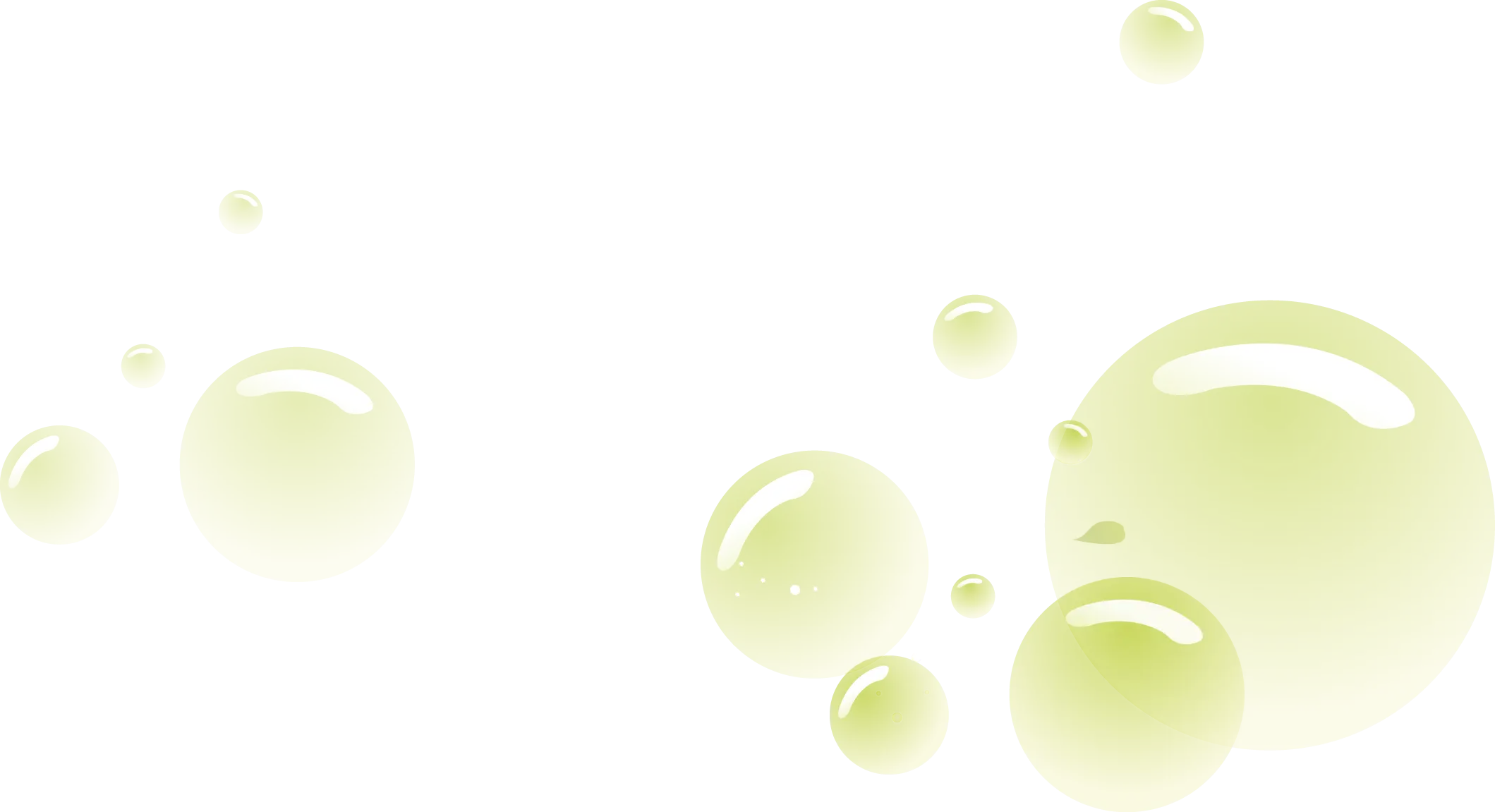 Green Soap Bubbles