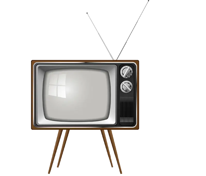 Vintage Television with Antenna
