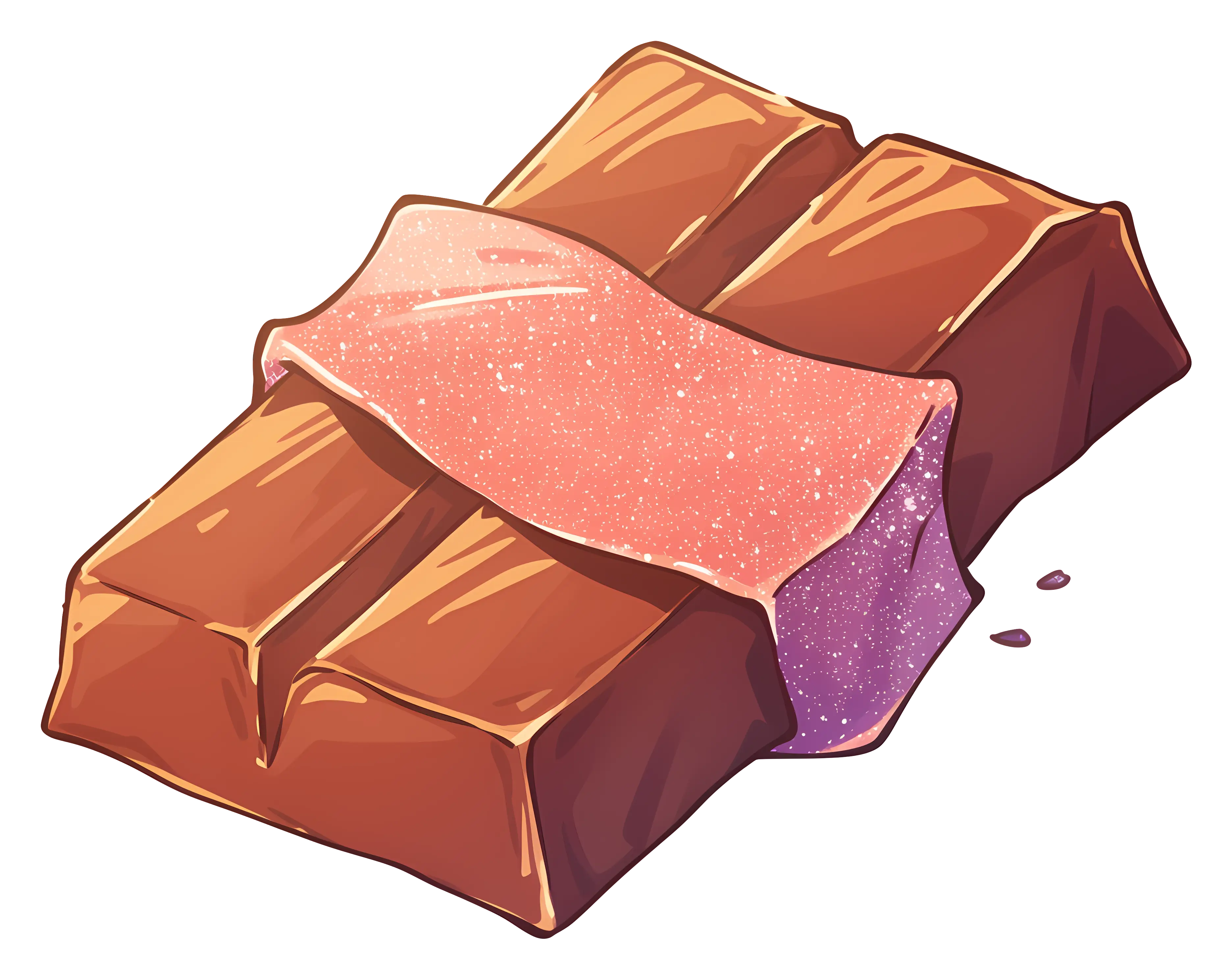 Chocolate Bar with Glittery Pink Wrapper
