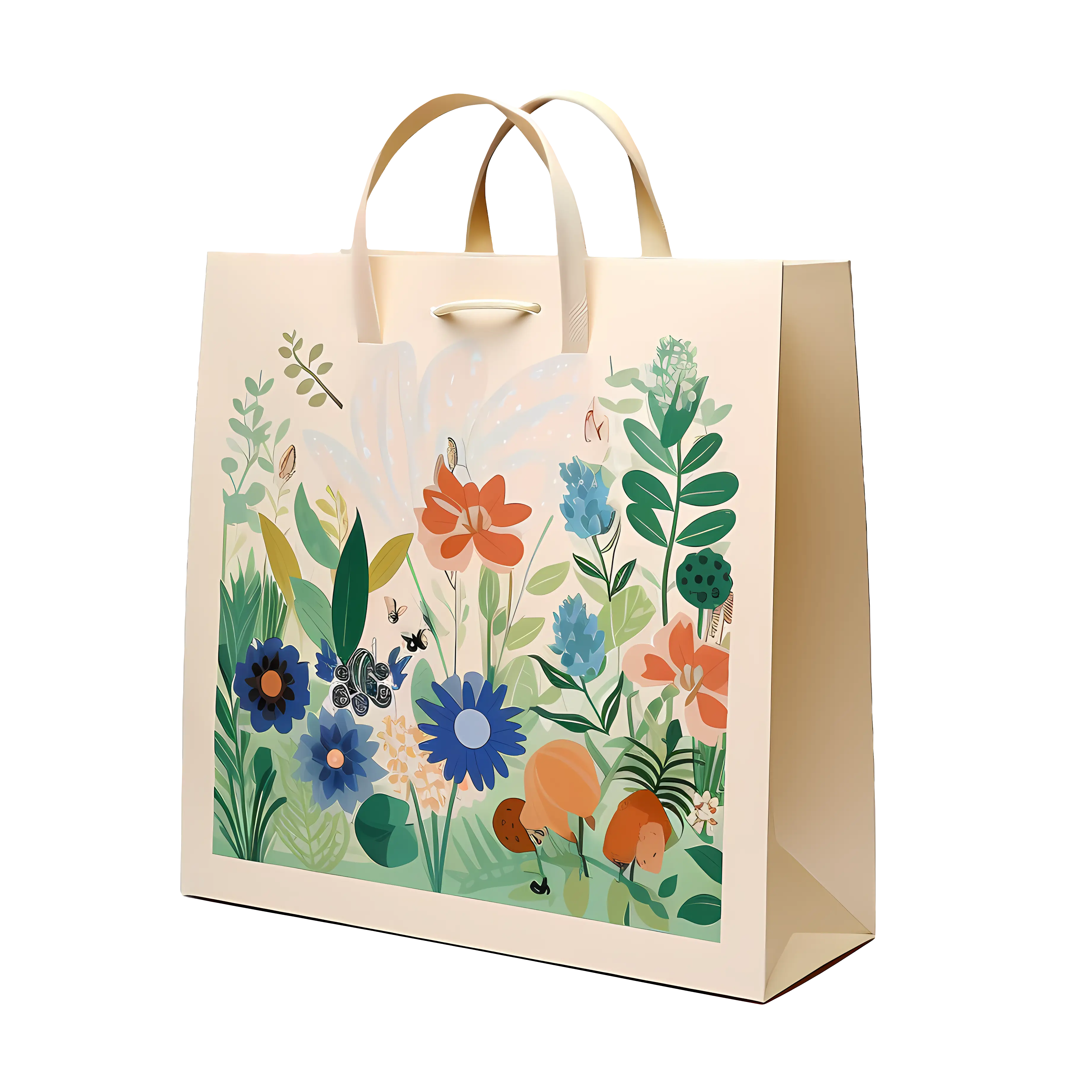 Floral Design Paper Bag