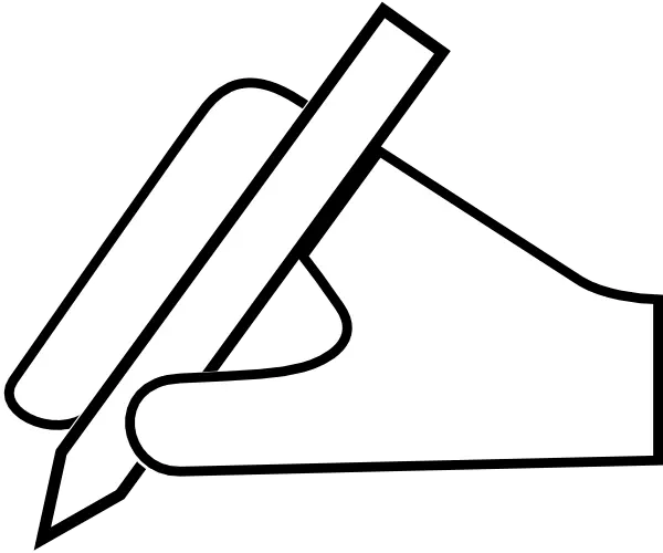 Simple Hand Writing with Pencil Illustration