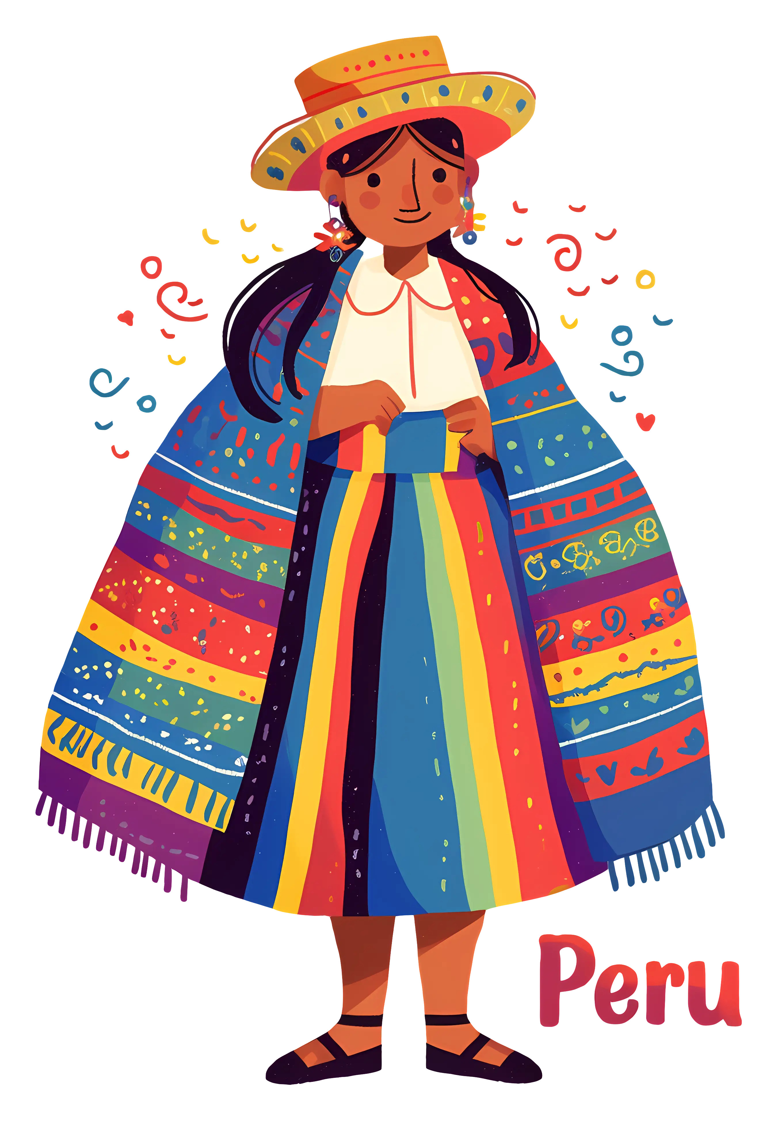 Peruvian Woman in Traditional Attire