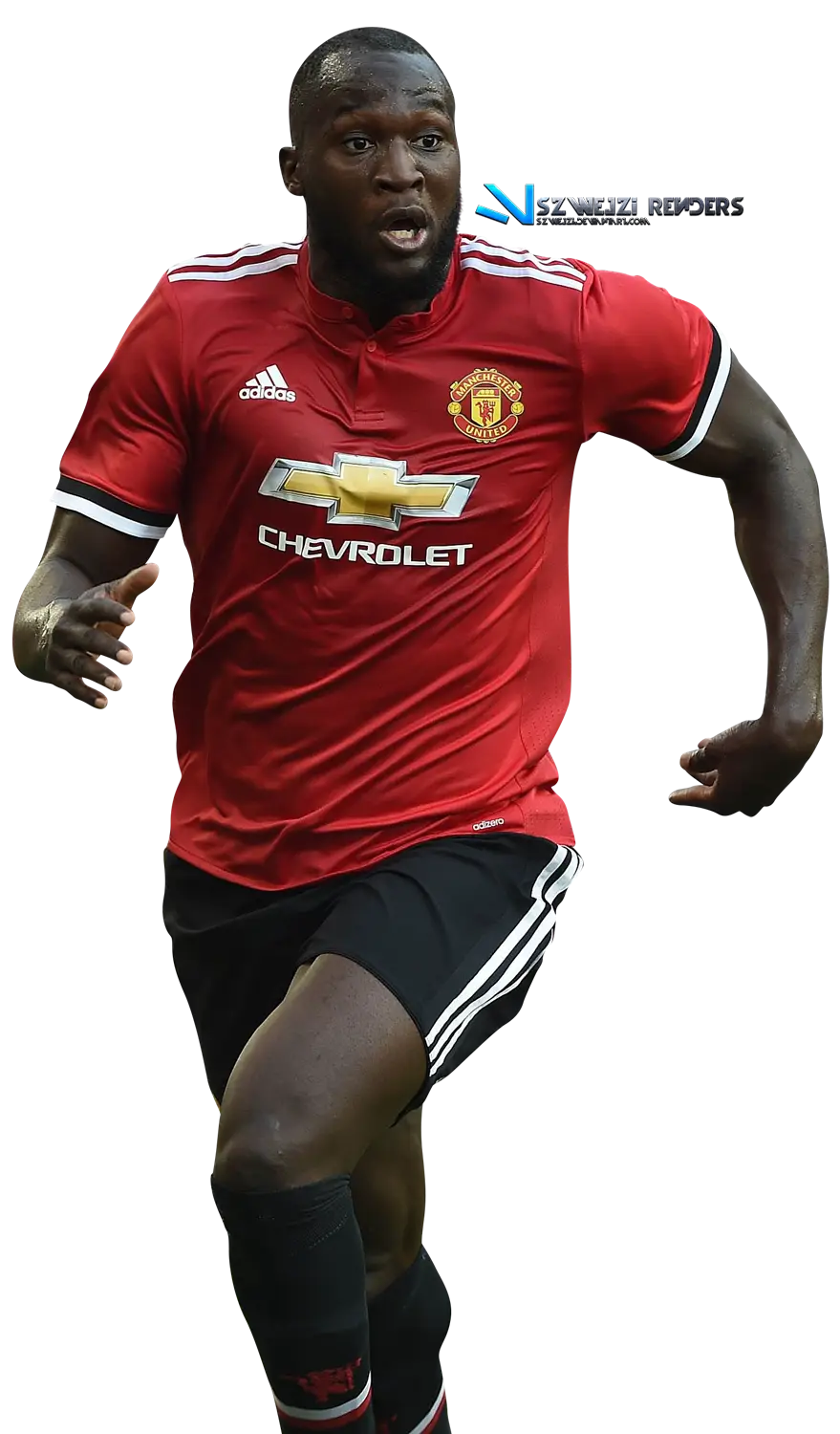 Soccer Player in Red Jersey Running