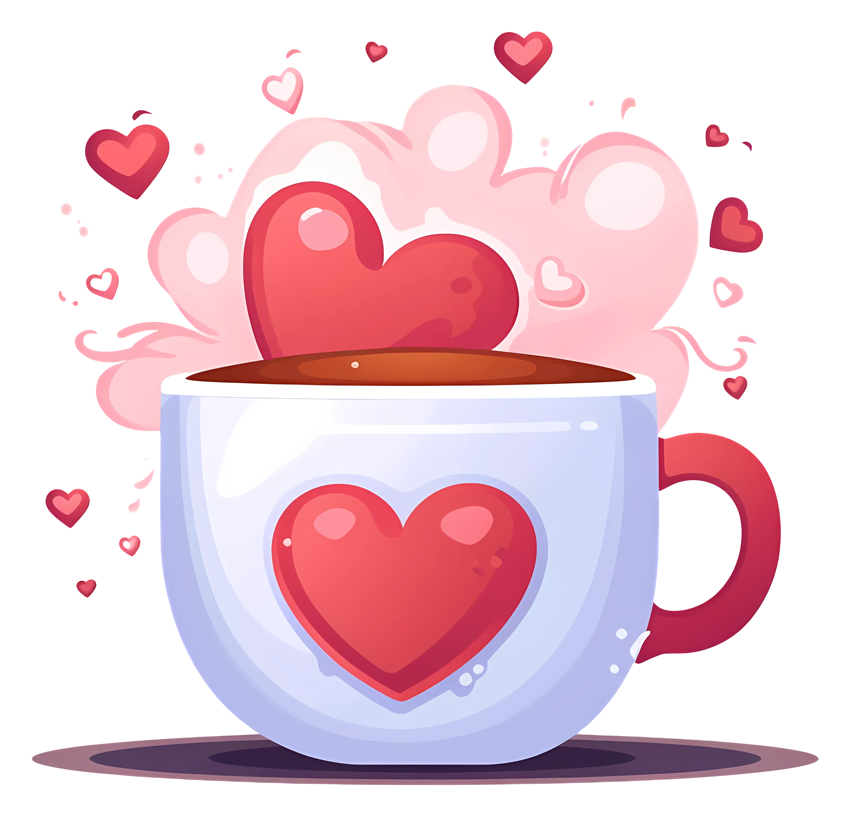 Heart Cup with Love Symbols