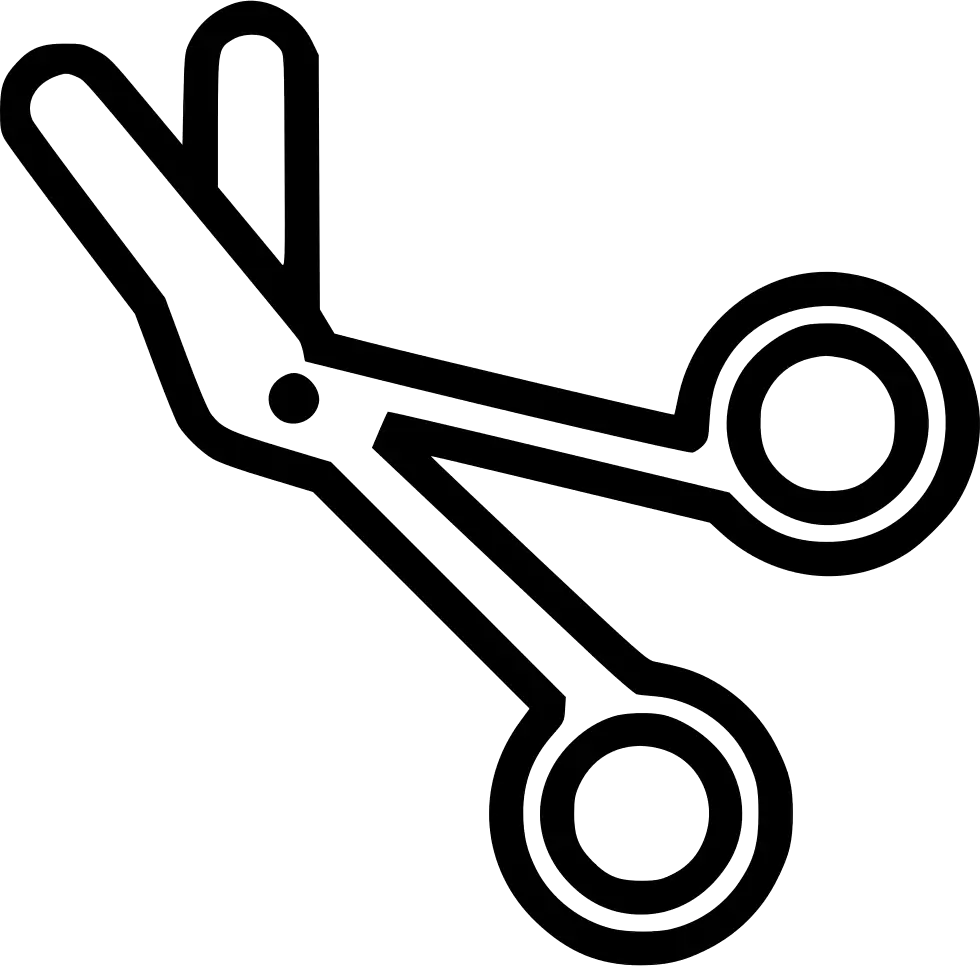 Black and White Scissors Icon