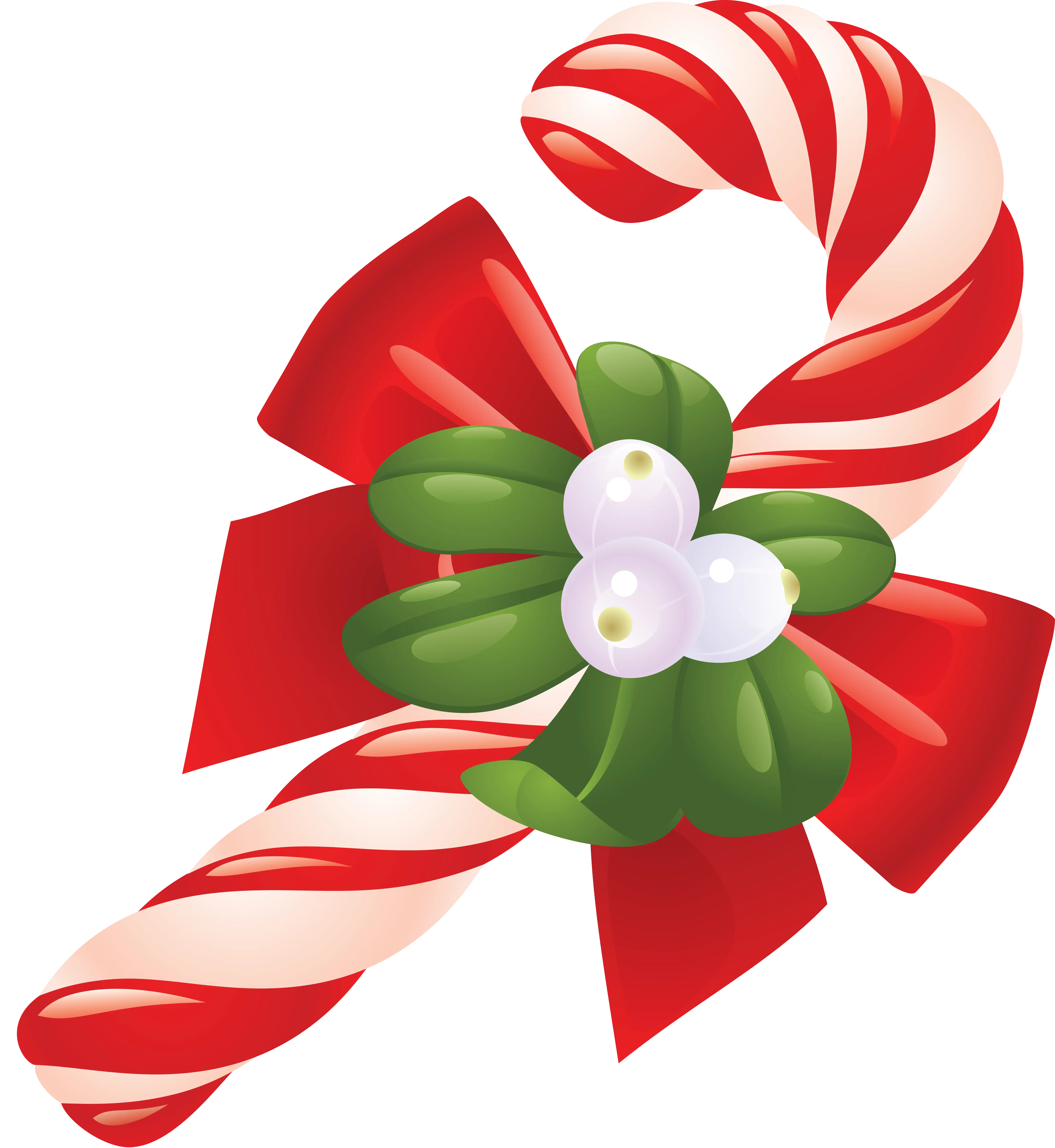 Christmas Candy Cane with Bow