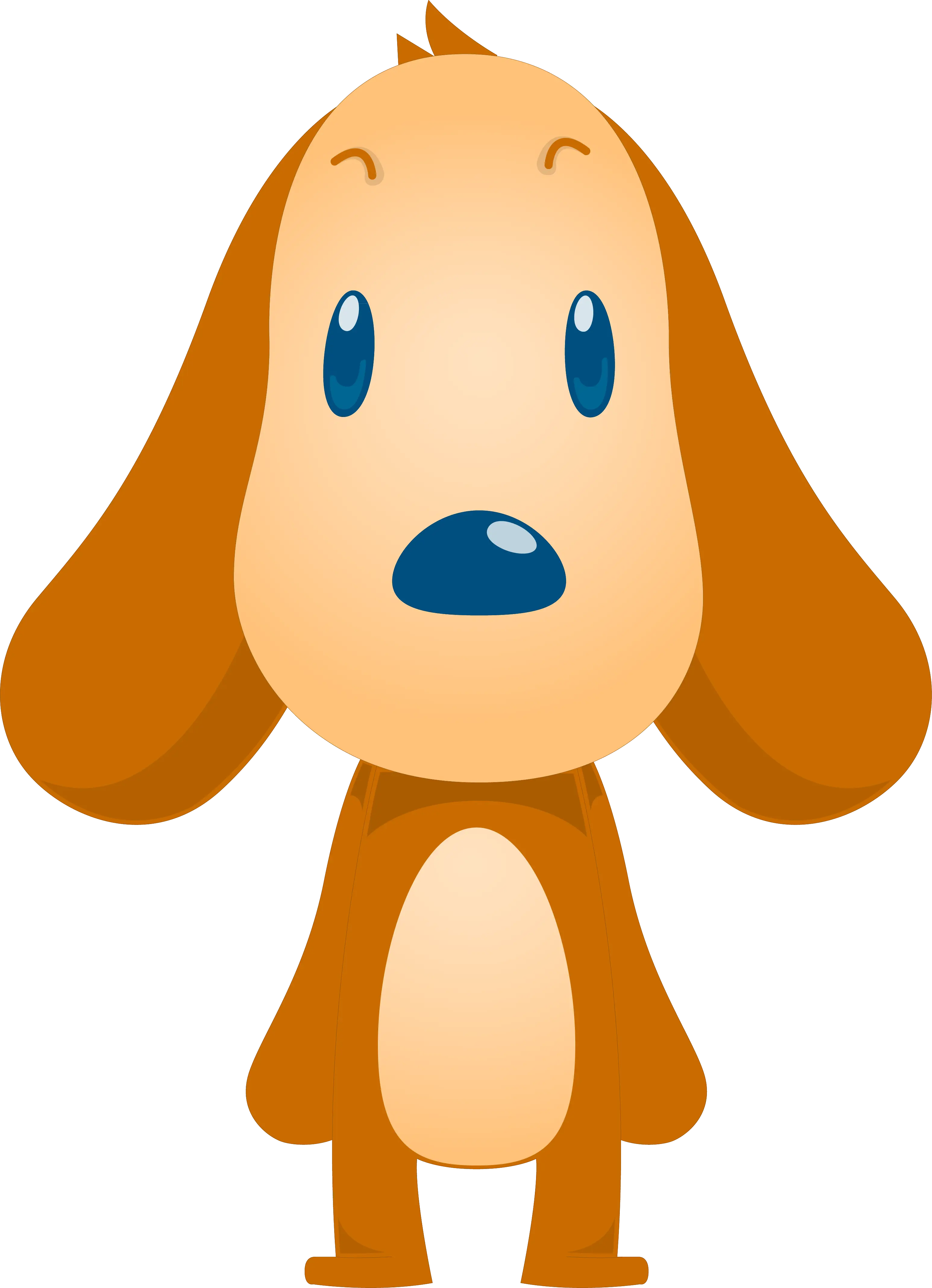 Cute Brown Dog Cartoon Illustration