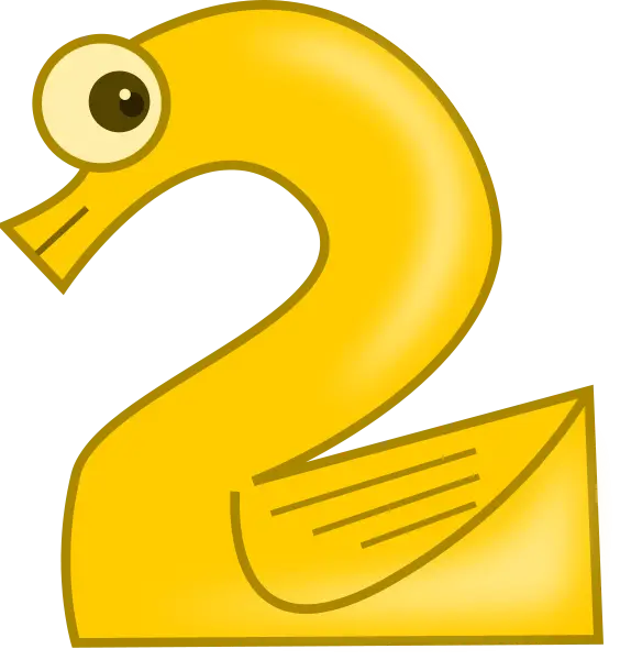 Duck-Shaped Number Two Illustration