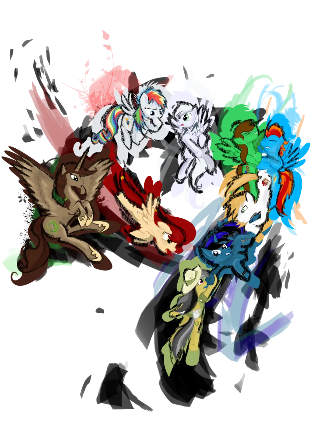 Colorful Flying Ponies