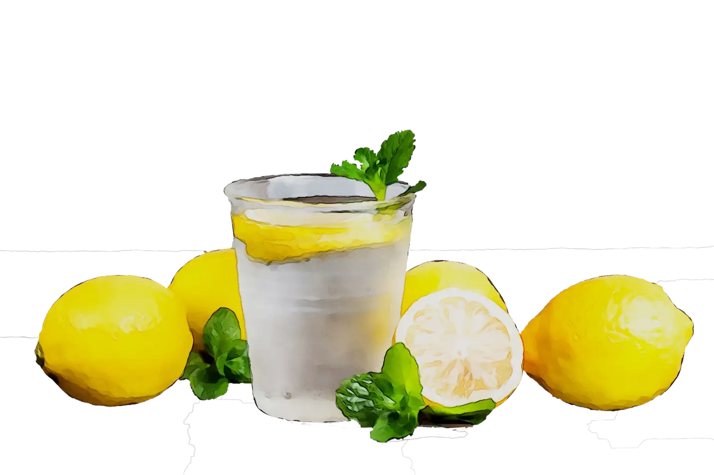 Refreshing Glass of Lemonade with Fresh Lemons