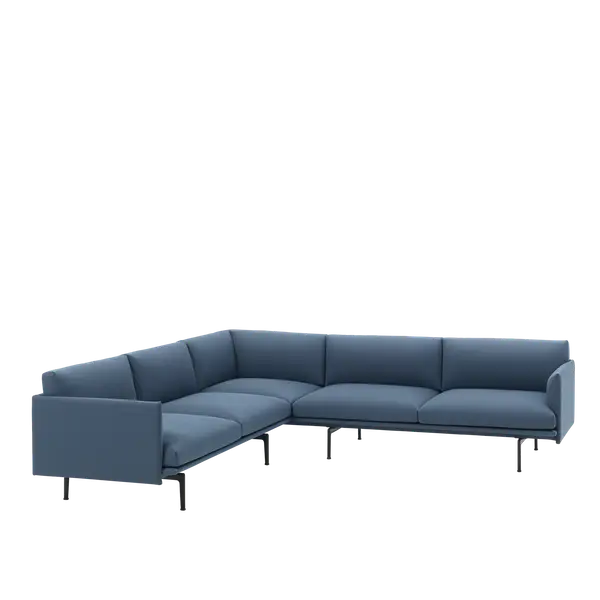 Blue Modern Sectional Sofa for Living Room