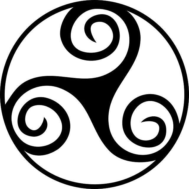 Black Triskelion Celtic Symbol Design