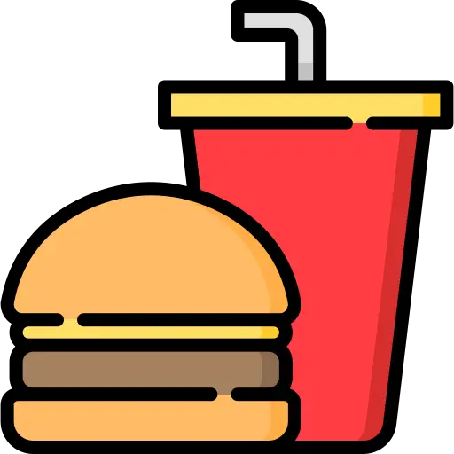 Burger and Drink Combo Illustration