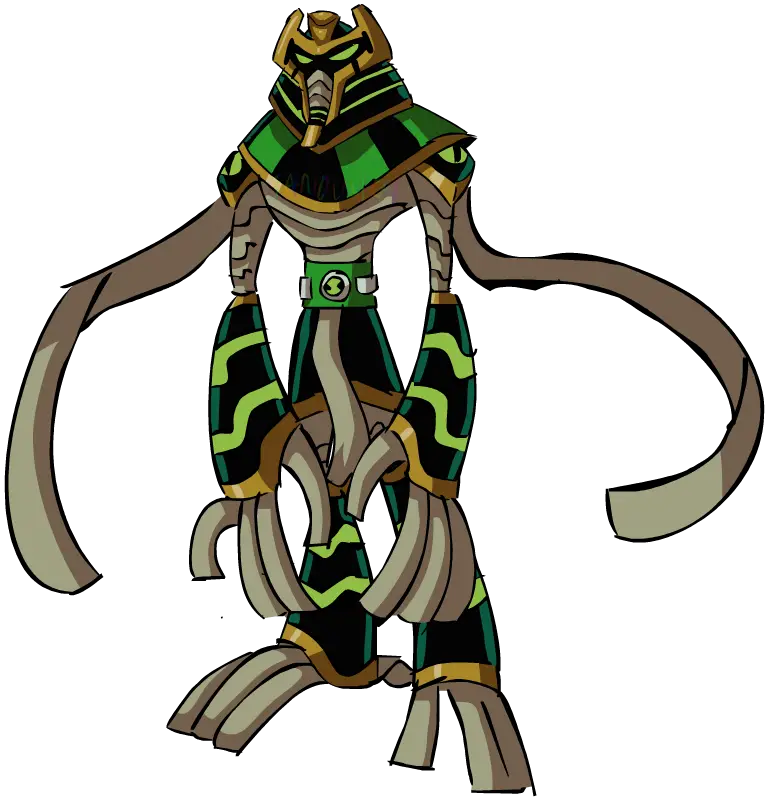 Green Armored Alien Character