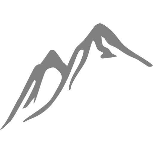 Gray Mountain Silhouette with Peaks
