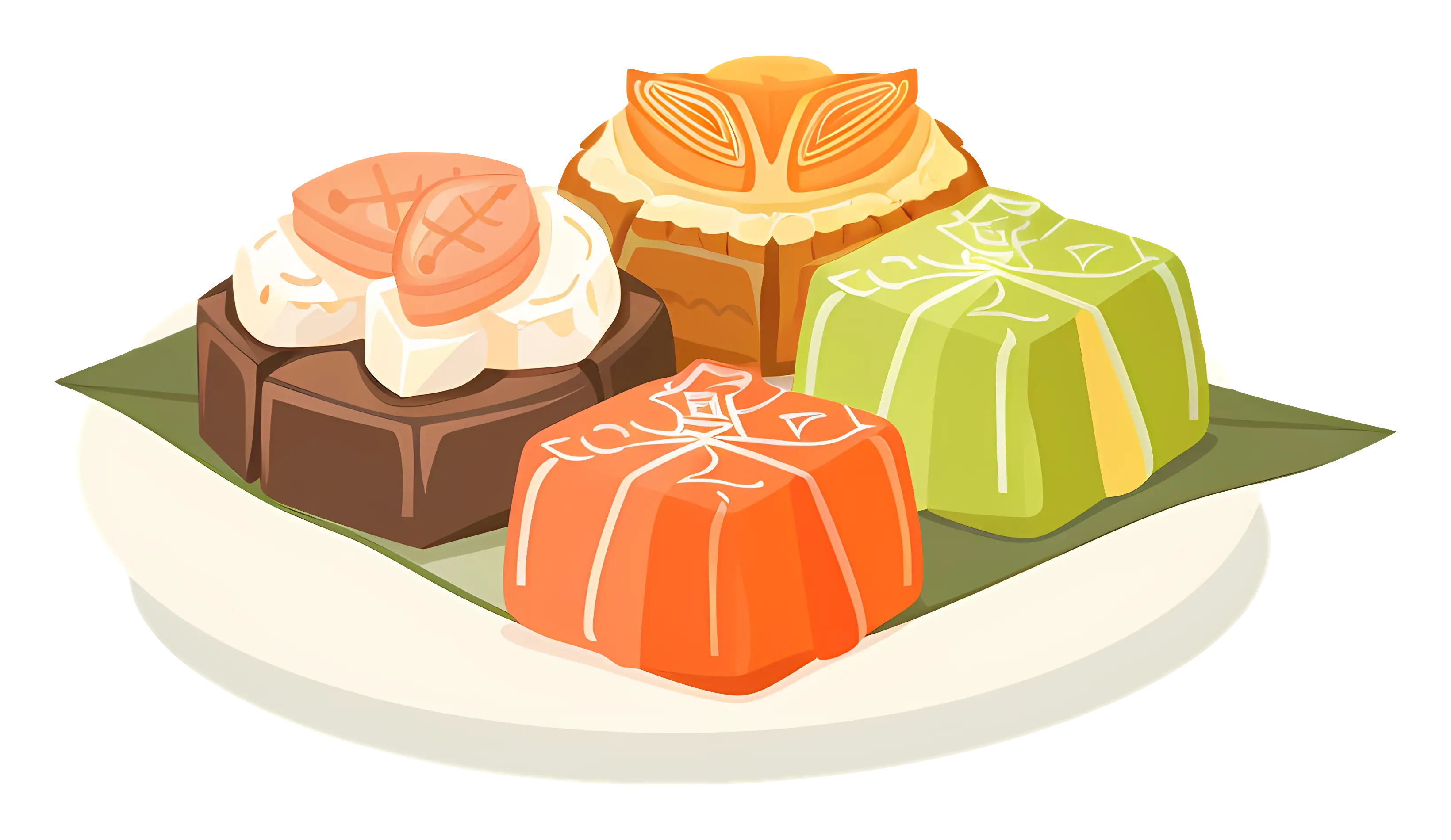 Plate of Colorful Pastries