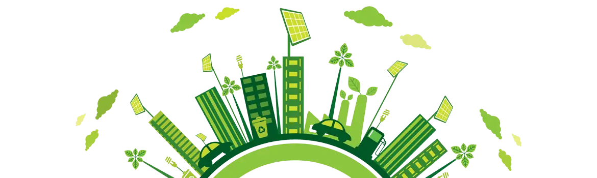 Eco-friendly Green City Illustration