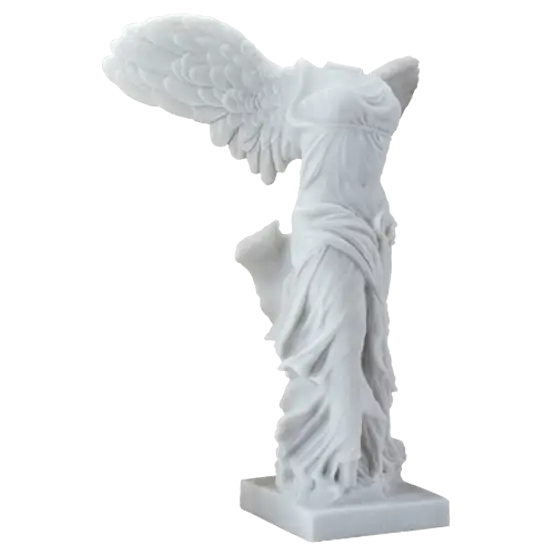 White Marble Winged Statue