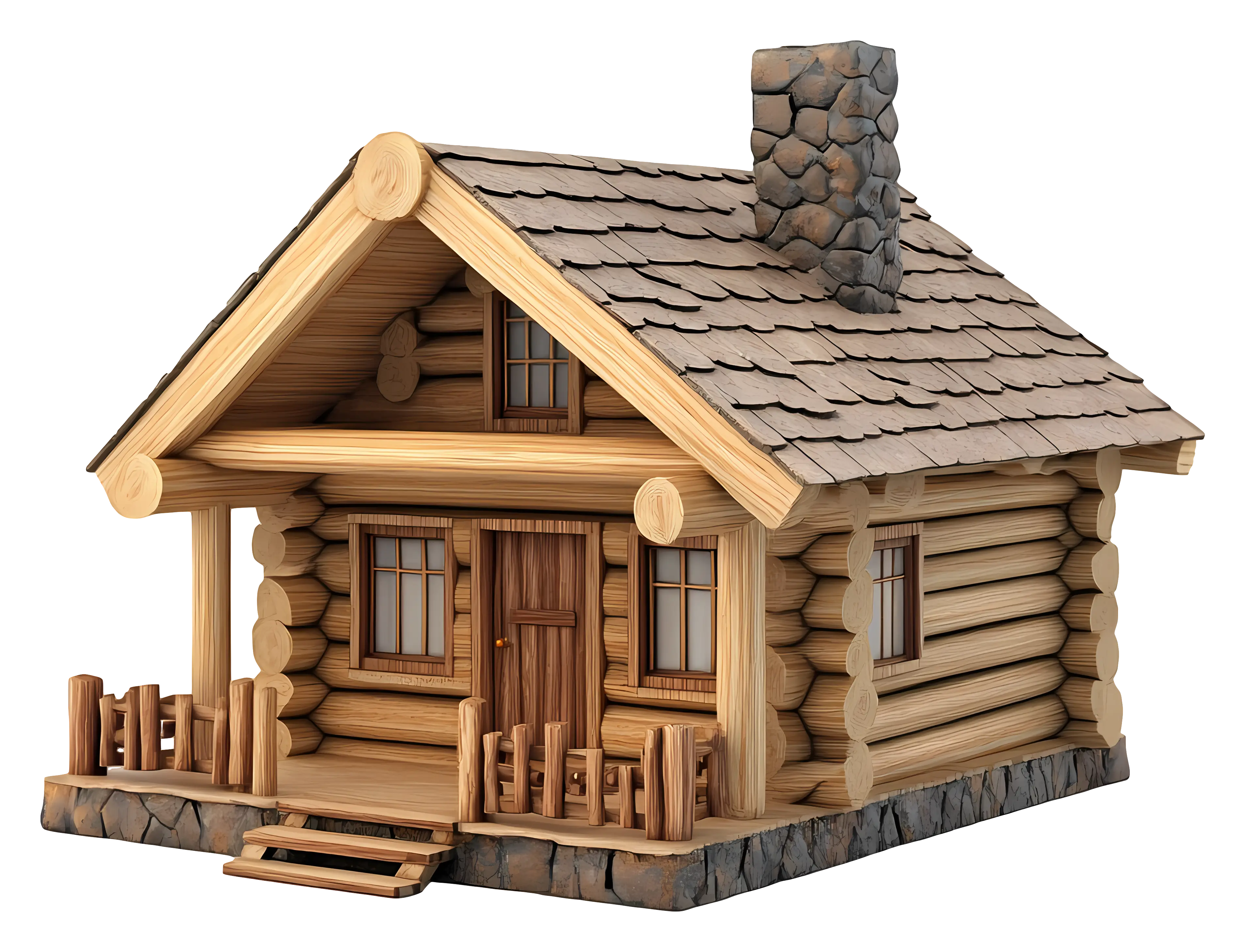 Rustic log cabin