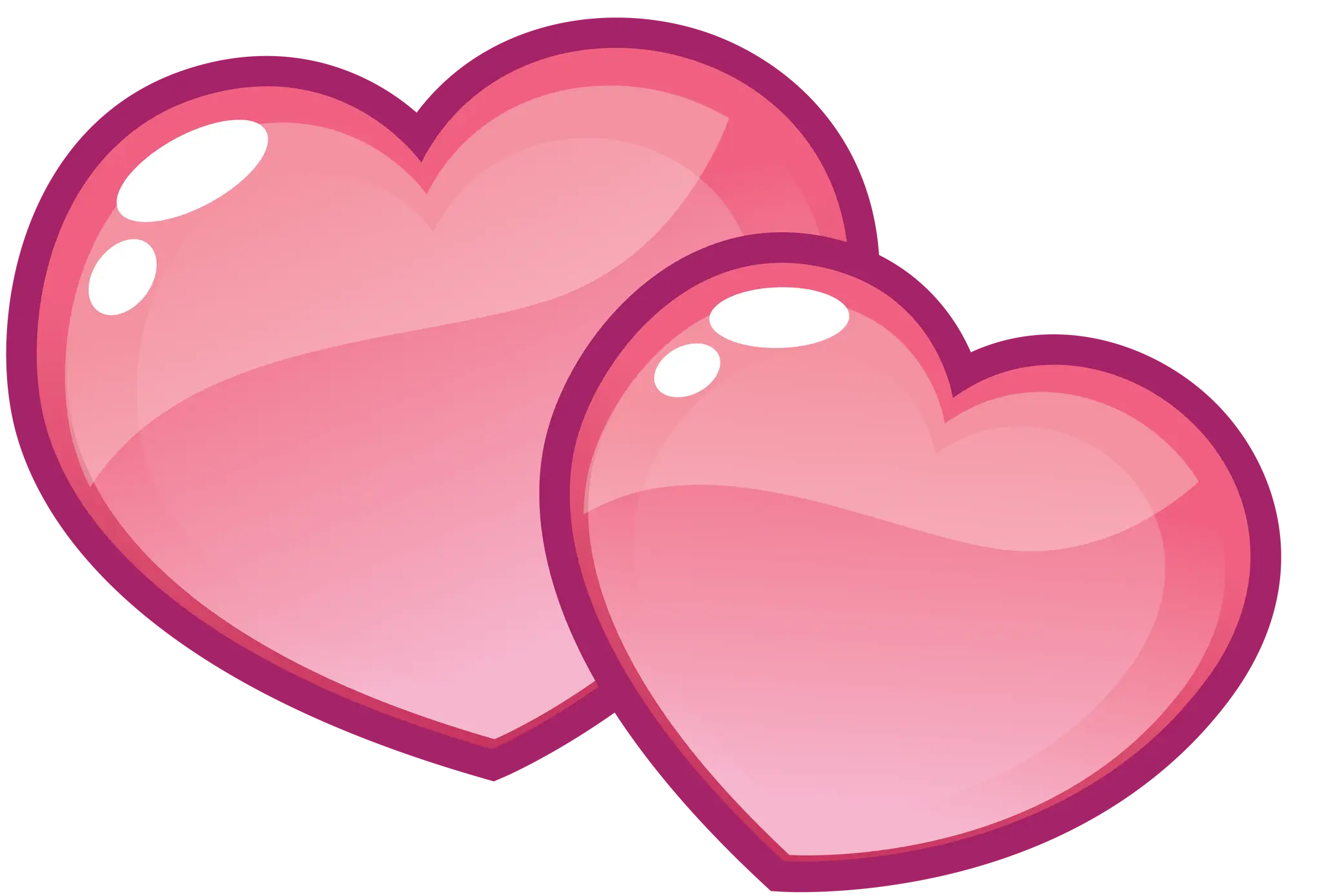 Pink Hearts Illustration
