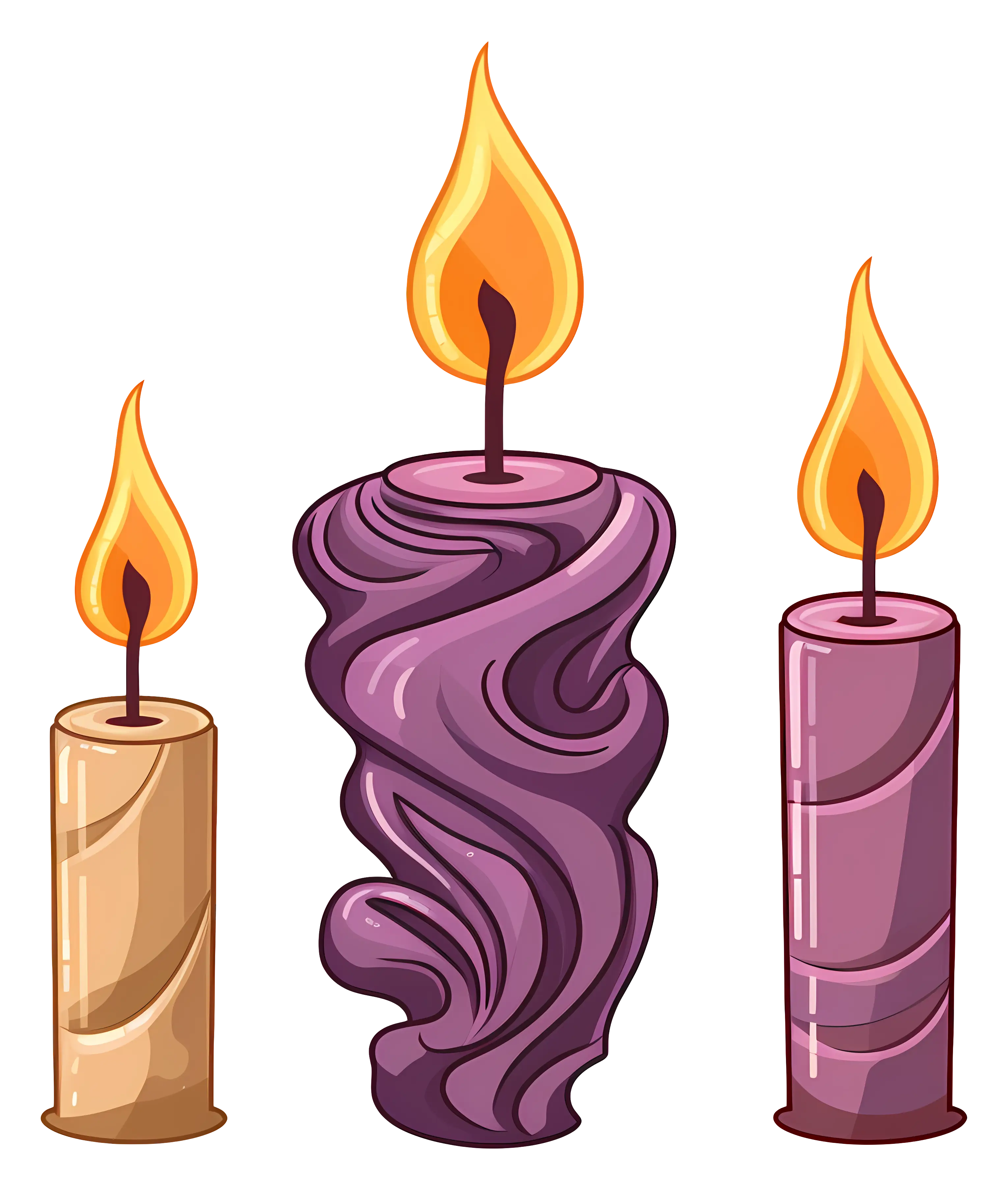 Elegant Decorative Candles with Flames