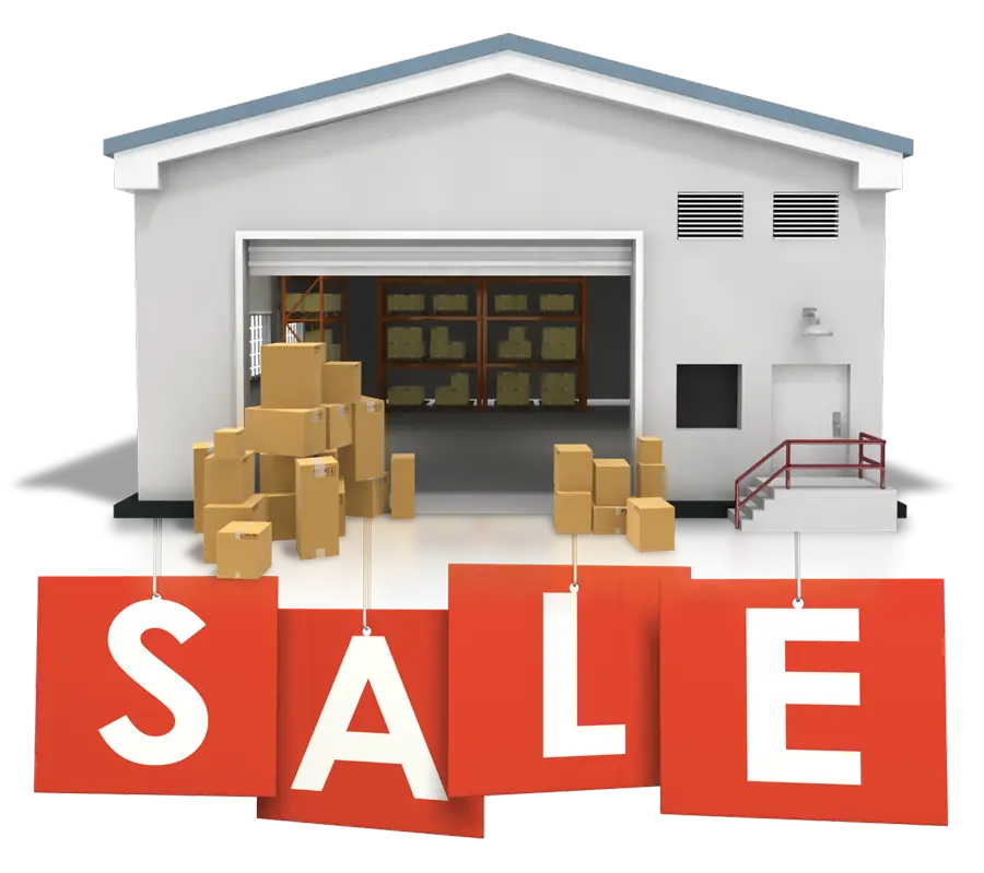 Warehouse Sale with Boxes