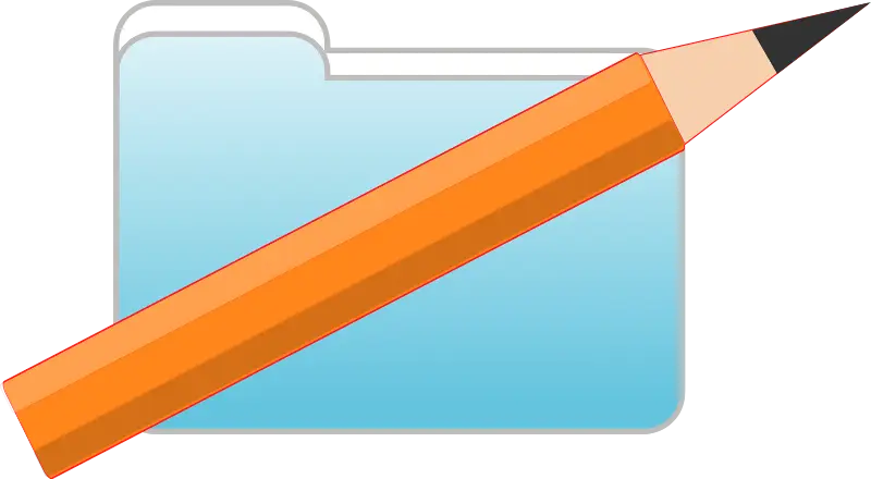Pencil and Folder Icon Design