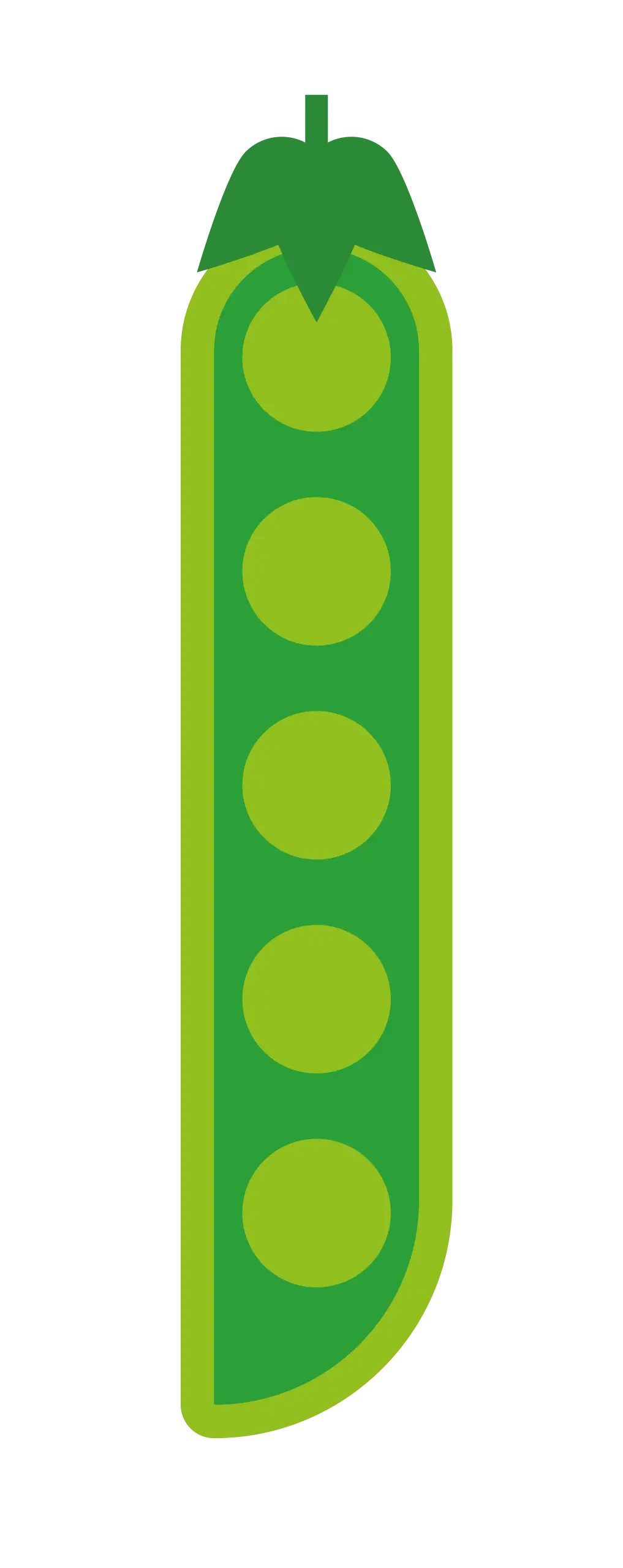 Cartoon Green Pea Pod