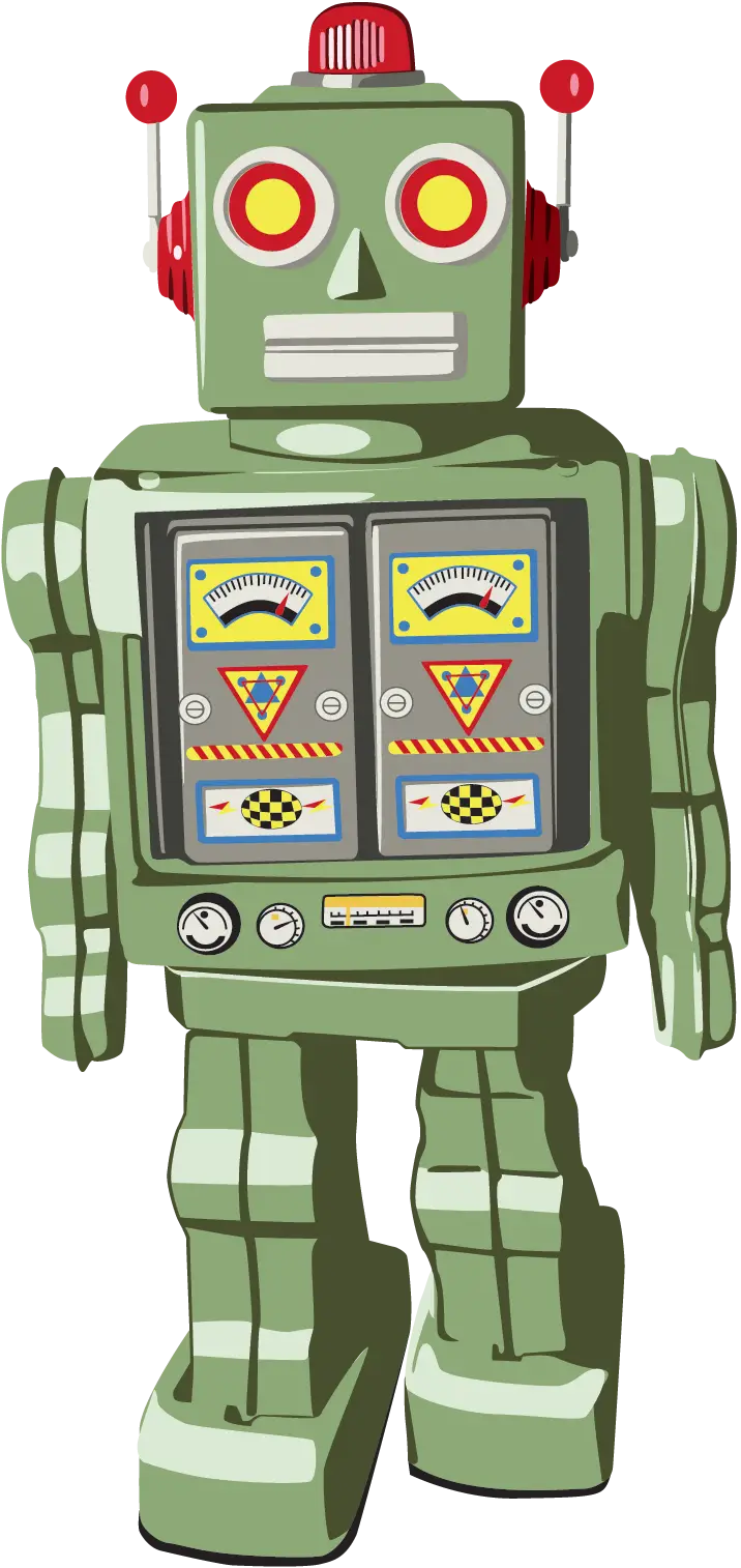 Classic Robot Toy with Vintage Aesthetics