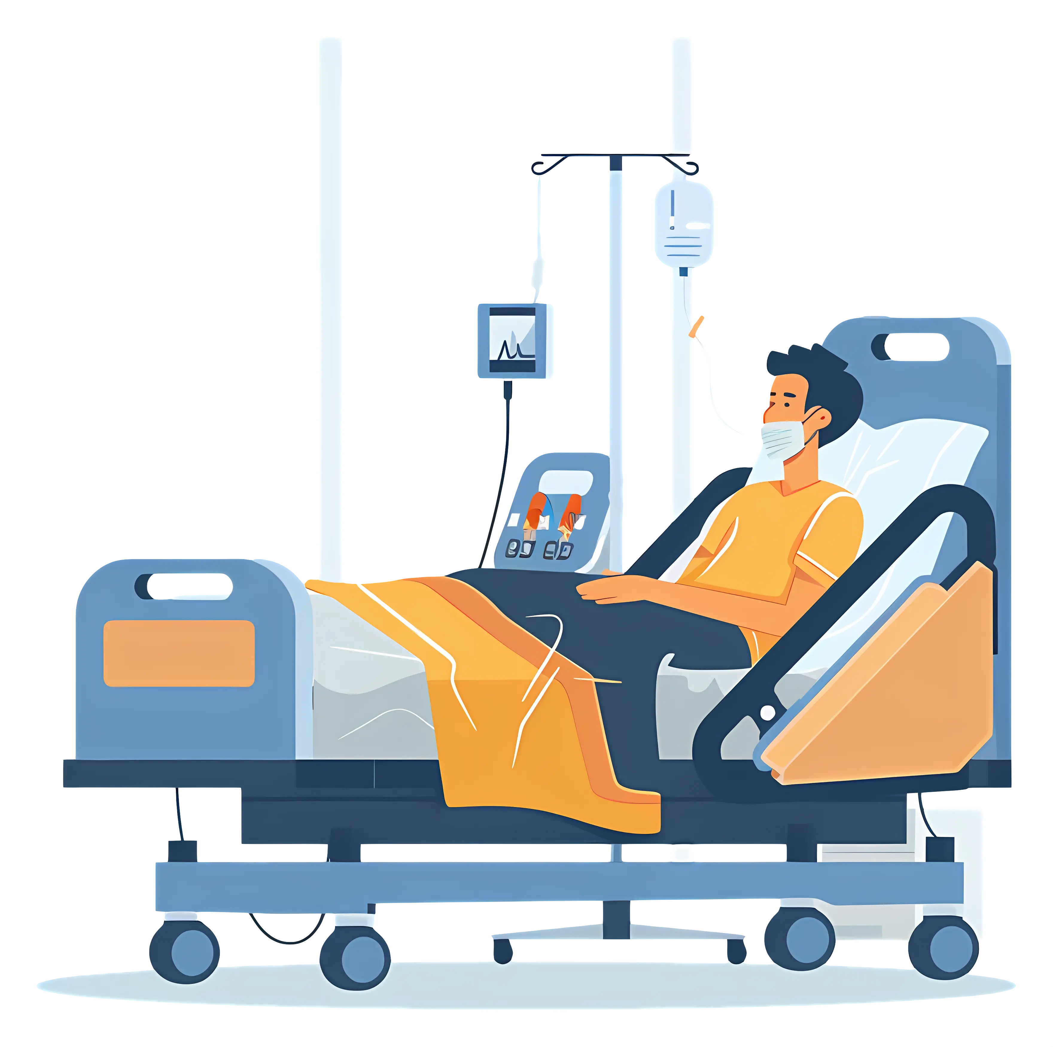 Patient in Hospital Bed
