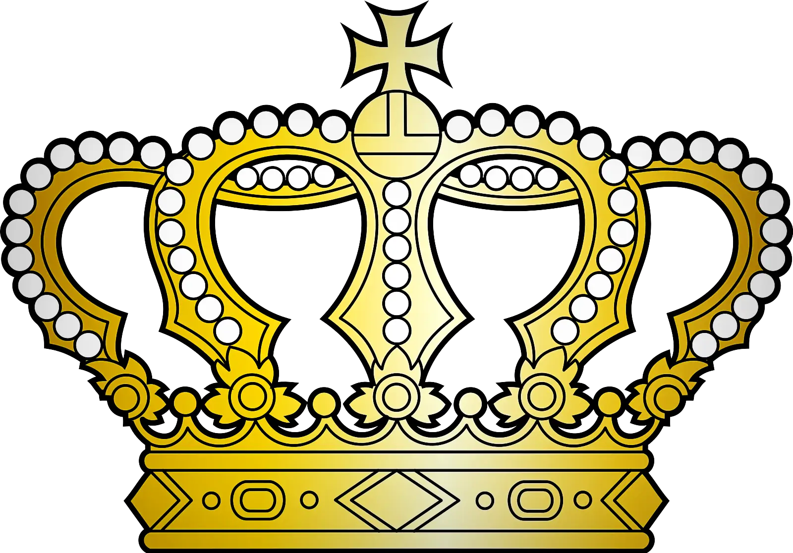 Golden Monarchical Crown Illustration