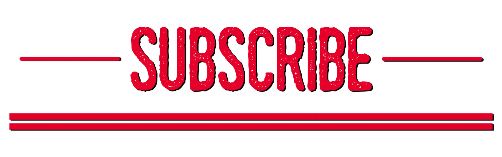Bold Red Subscribe Text Design for Call-to-Action