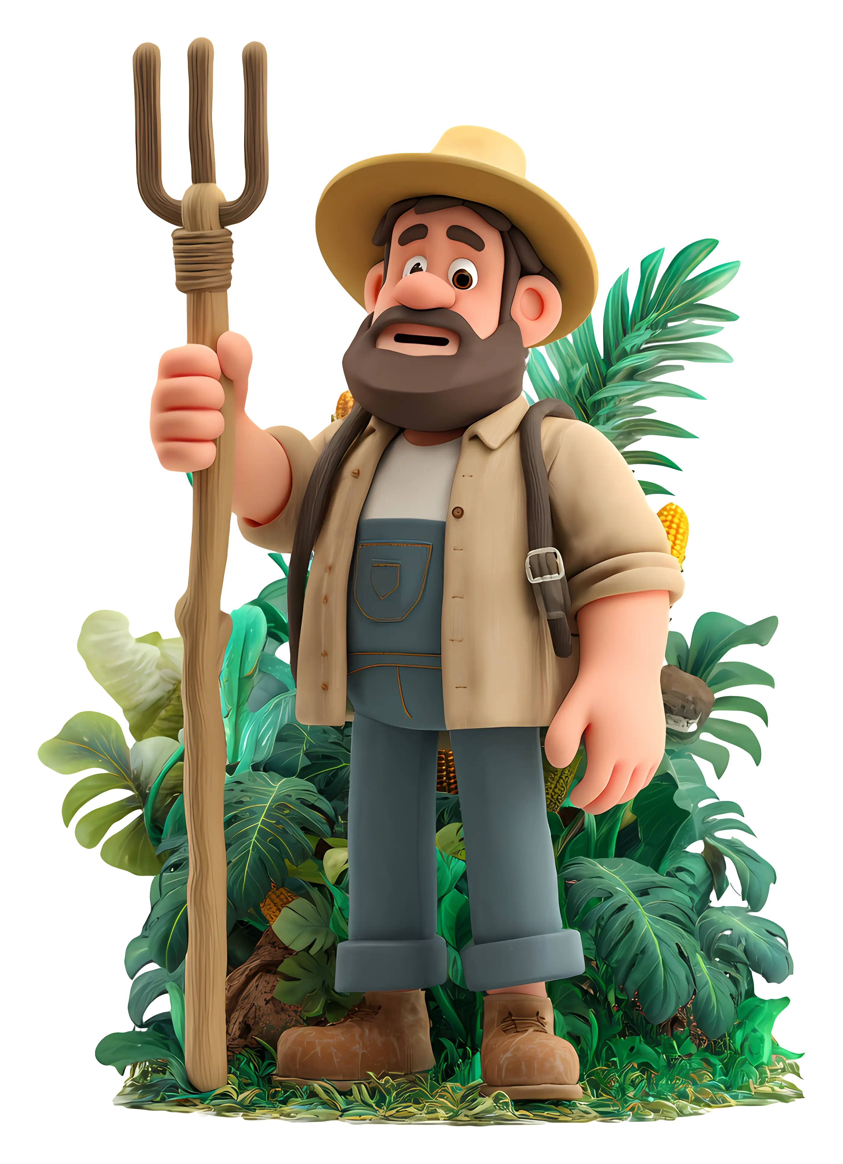 Cartoon Farmer Character Illustration