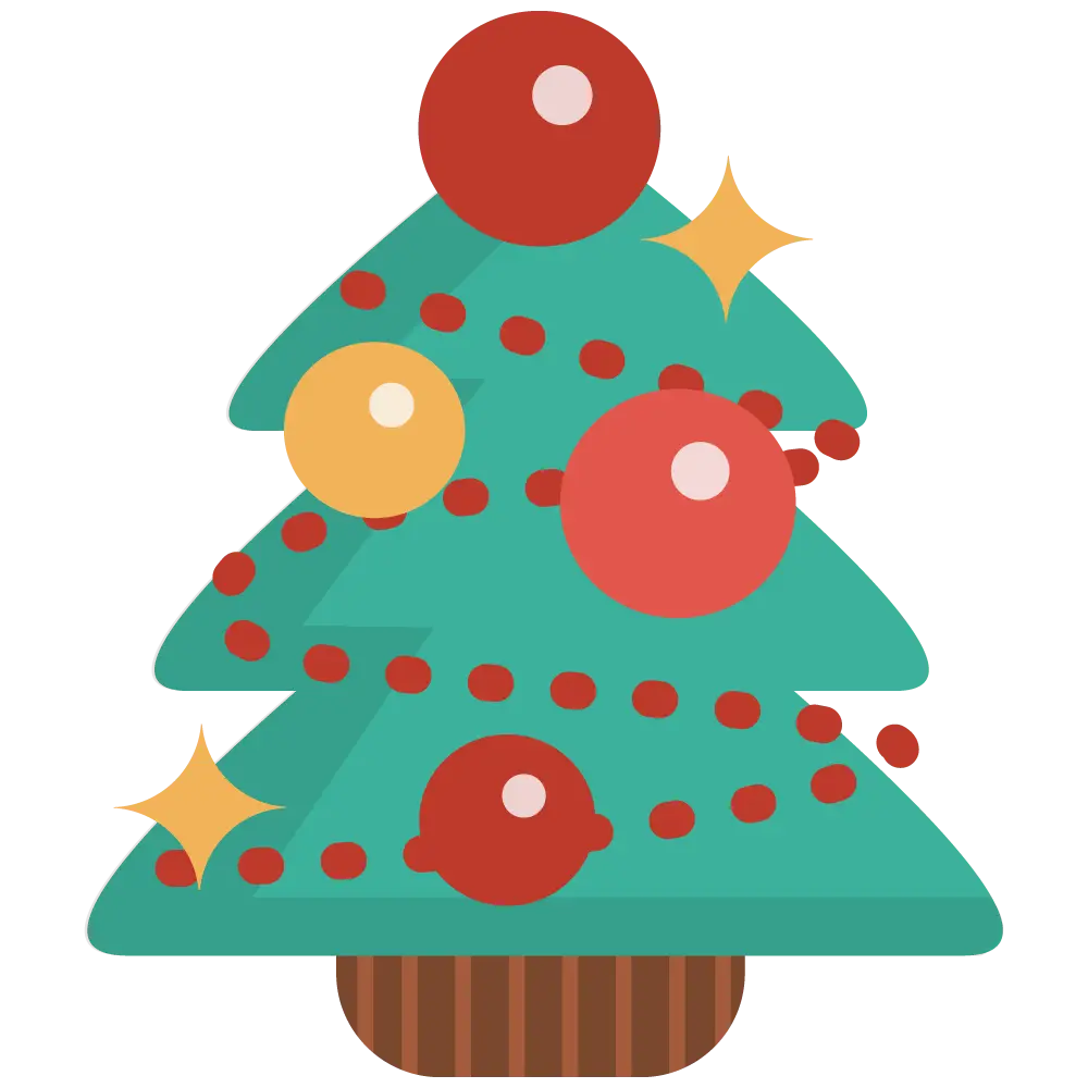 Decorated Christmas Tree with Ornaments