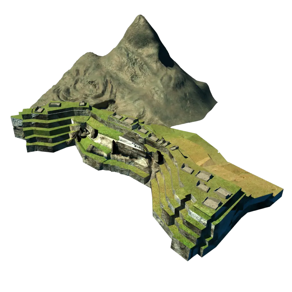 Green Mountain with Terrace Steps