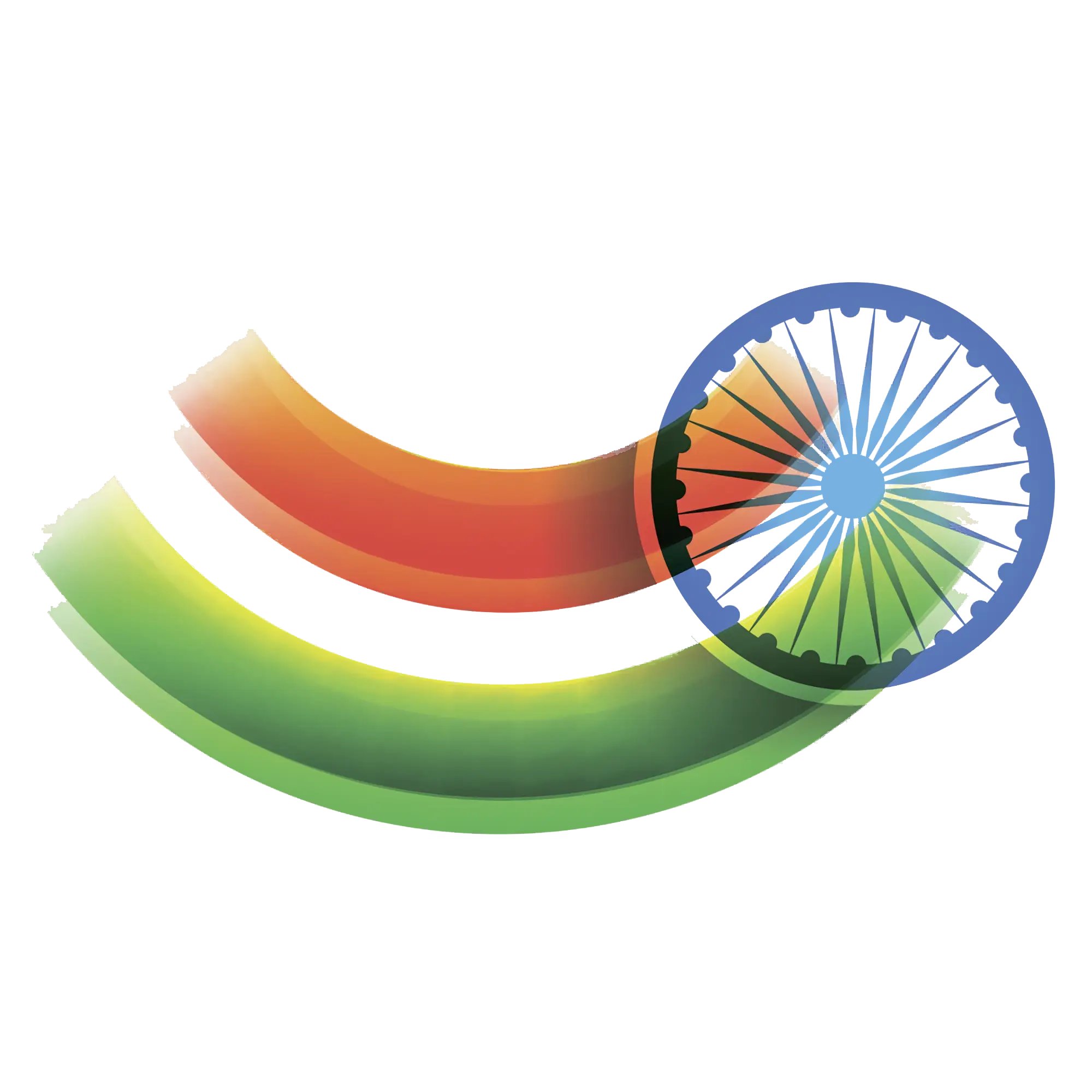 Indian Flag Illustration with Ashoka Chakra