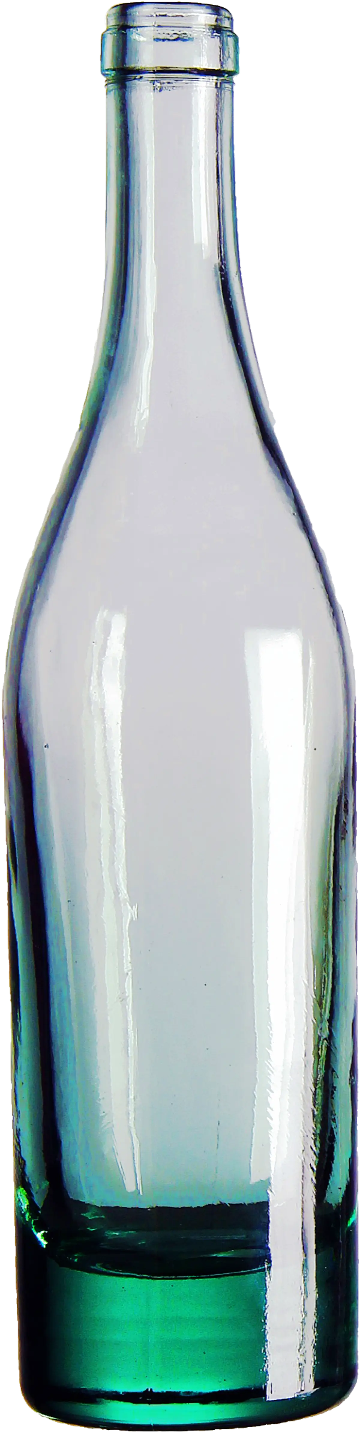 Empty Clear Glass Bottle