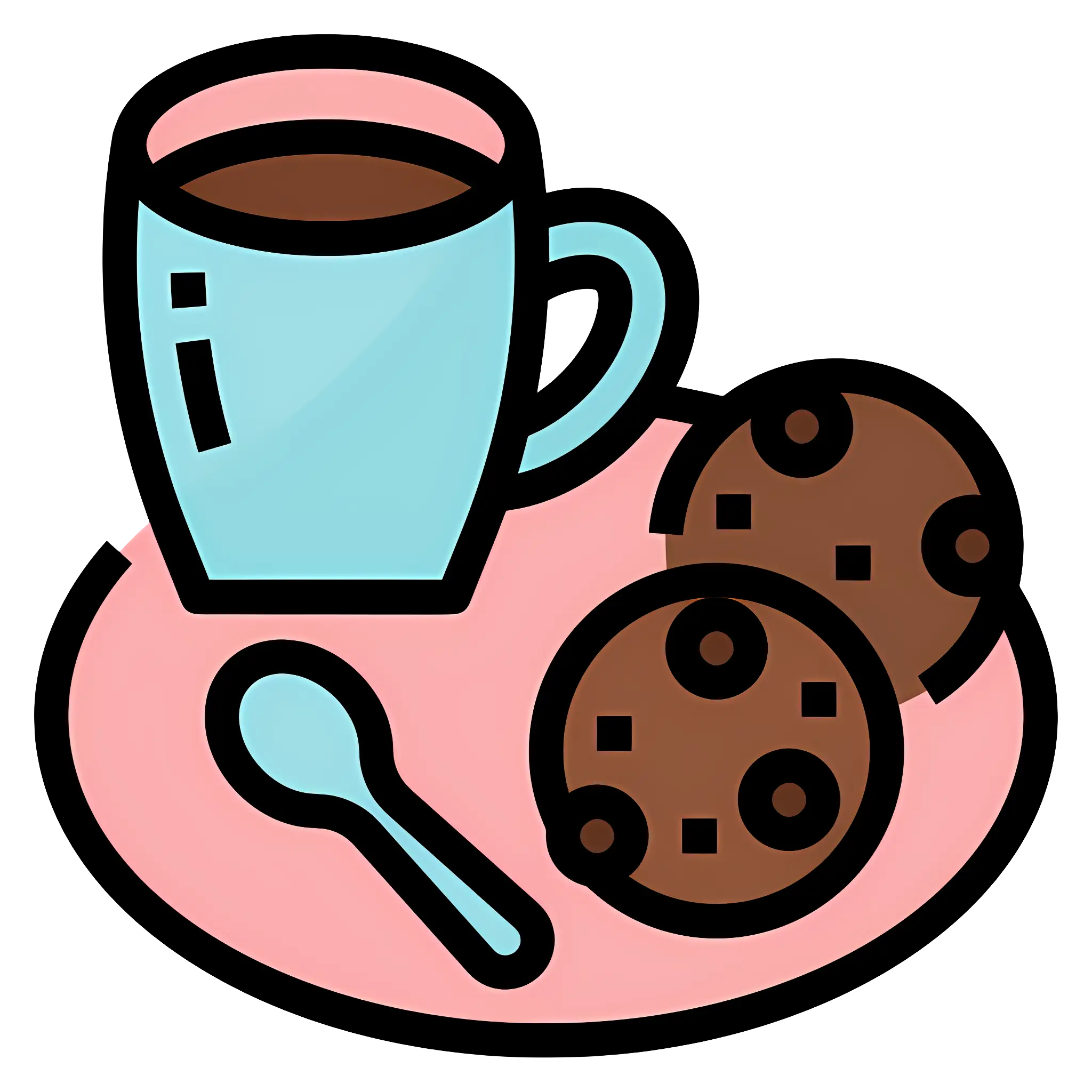 Coffee and Cookies on Plate
