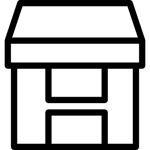 Simple Black and White House Icon