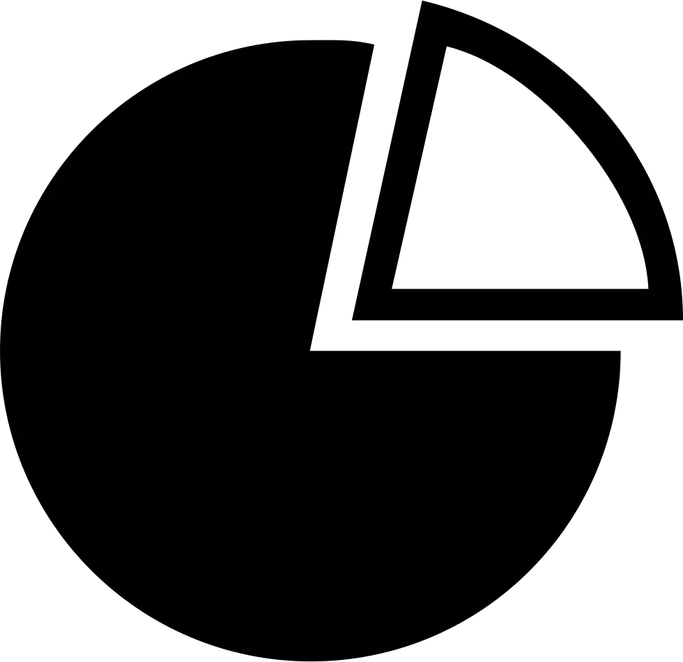 Minimalistic Black Pie Chart Illustration